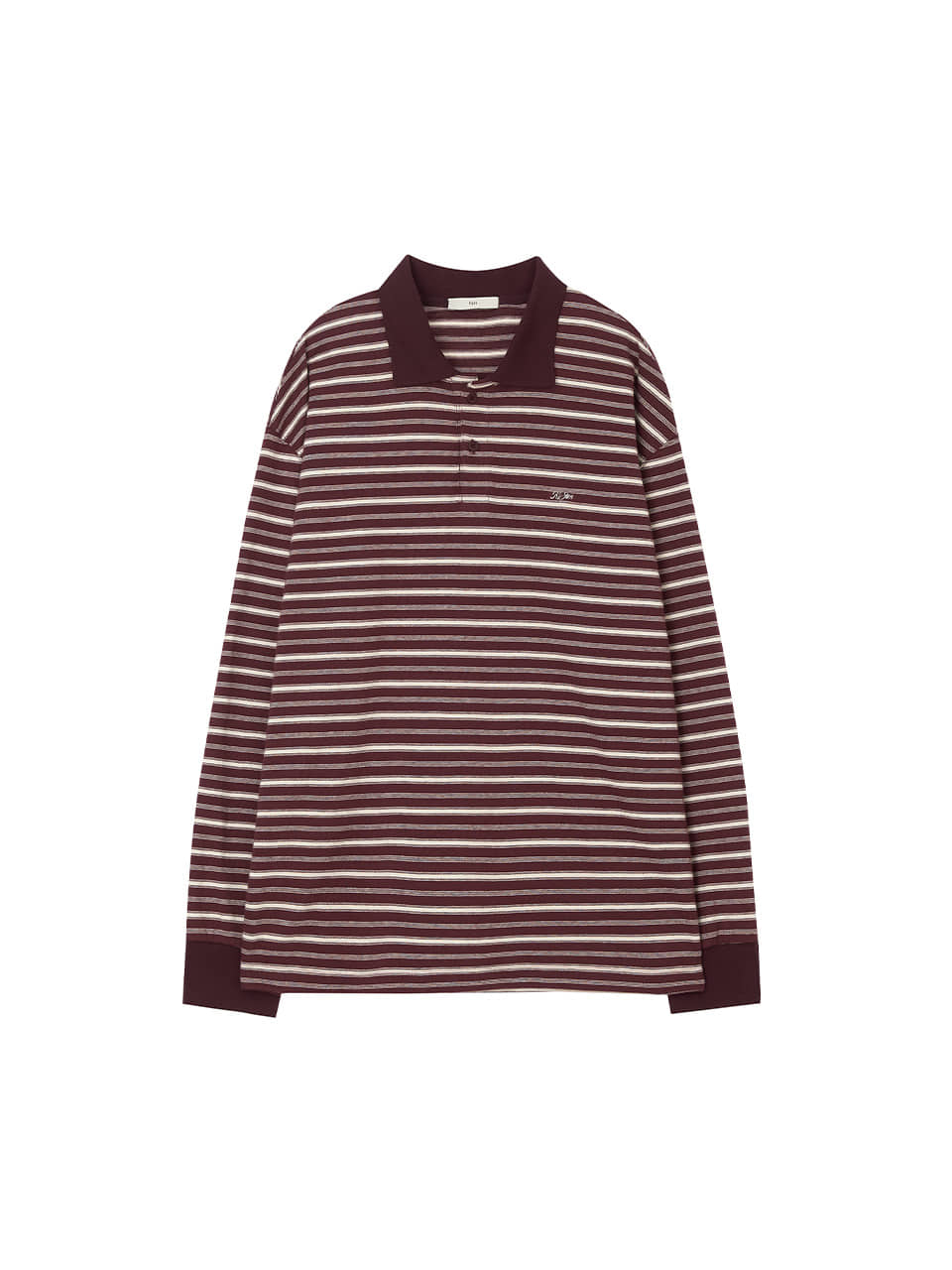 Kijun - Striped Polo Shirt (Burgundy) product image 11 | TRAB K-Fashion Australia