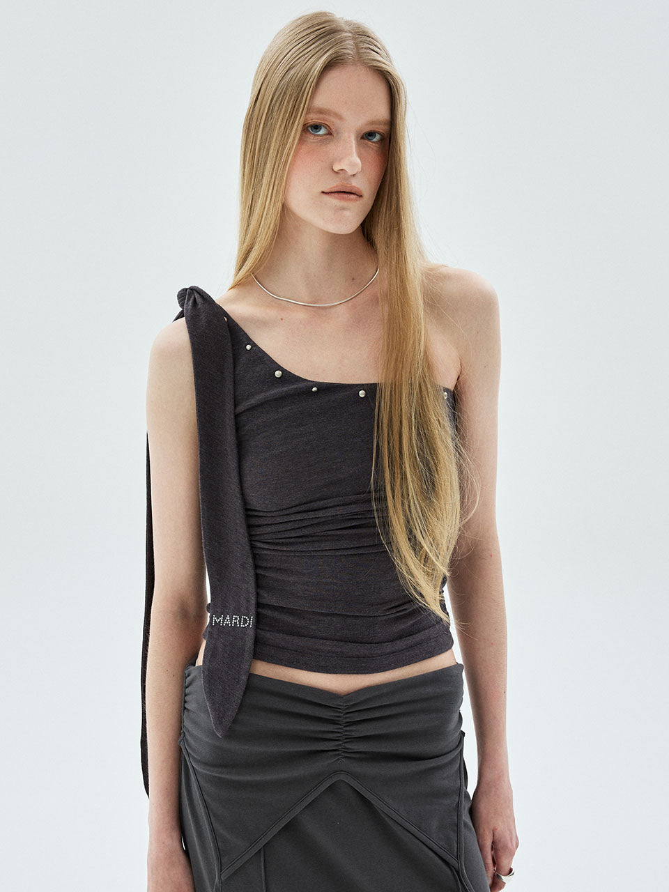 Mardi Mercredi - Studded Top 2Way (Charcoal) product image 1 | TRAB K-Fashion Australia