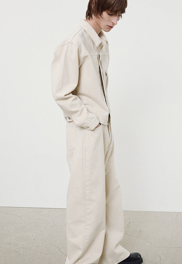 Tonywack - Denim Trucker Jacket 01 (Ecru) product image 1 | TRAB K-Fashion Australia