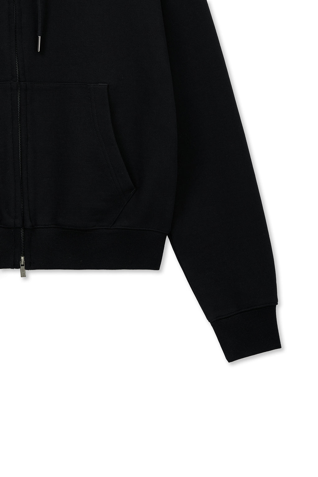 Matin Kim - Back Logo Essential Hoody Zip Up (Black) product image 4 | TRAB K-Fashion Australia