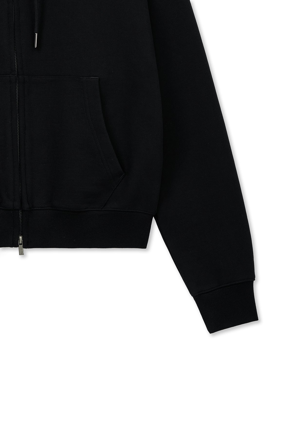 Matin Kim - Back Logo Essential Hoody Zip Up (Black) product image 4 | TRAB K-Fashion Australia
