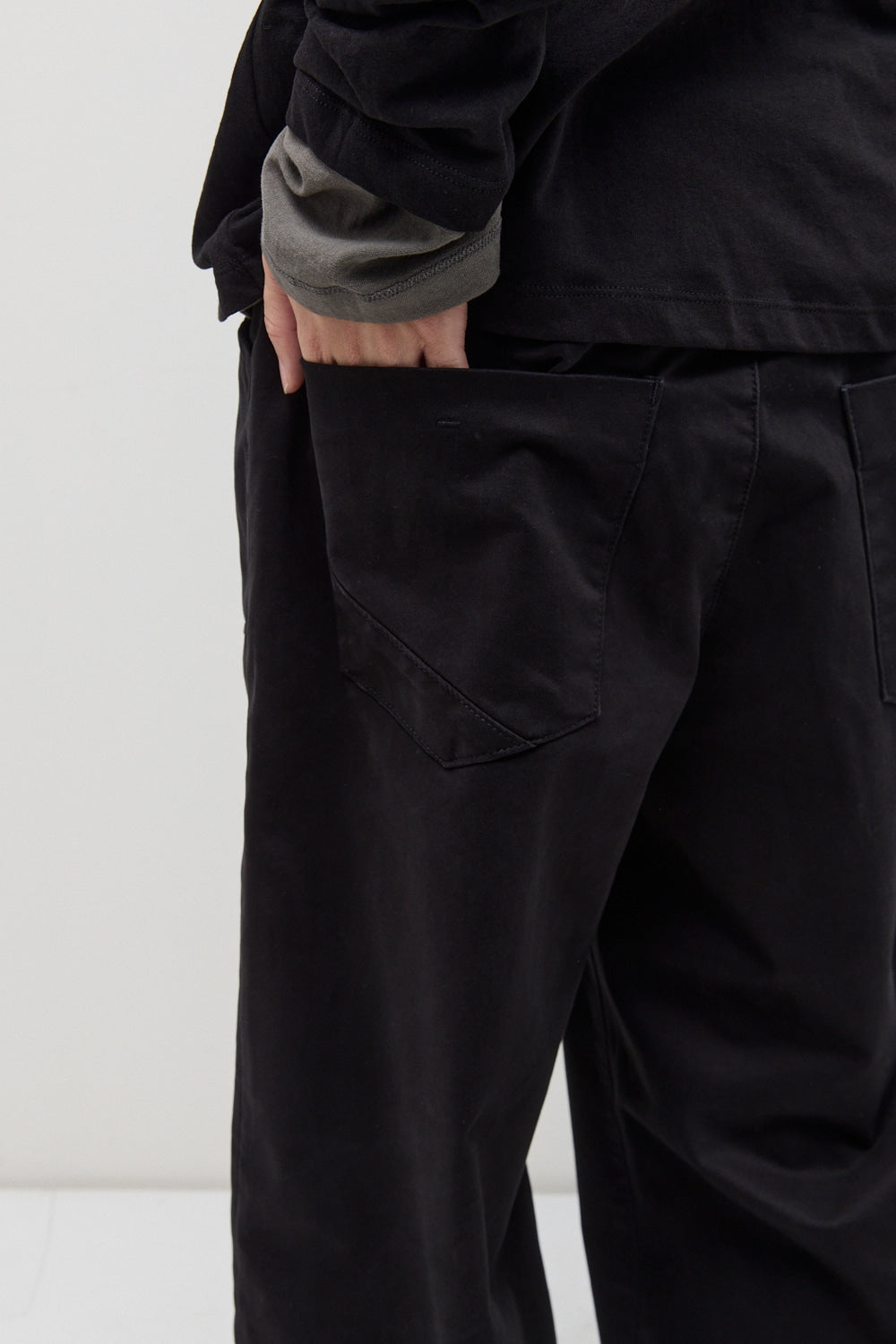 Hatchingroom - Flare Work Trousers Moleskin (Washed Black) product image 12 | TRAB K-Fashion Australia