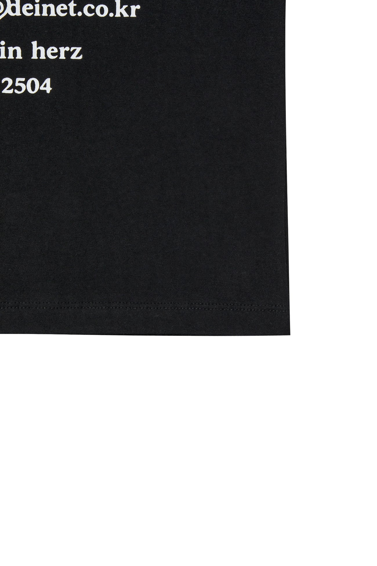 Deinet - Lettering Graphic Slimsized T-Shirt (Black) product image 5 | TRAB K-Fashion Australia