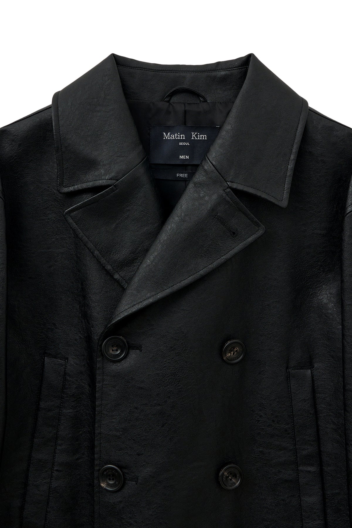 Matin Kim - Faux Leather Double Jacket (Black) product image 3 | TRAB K-Fashion Australia