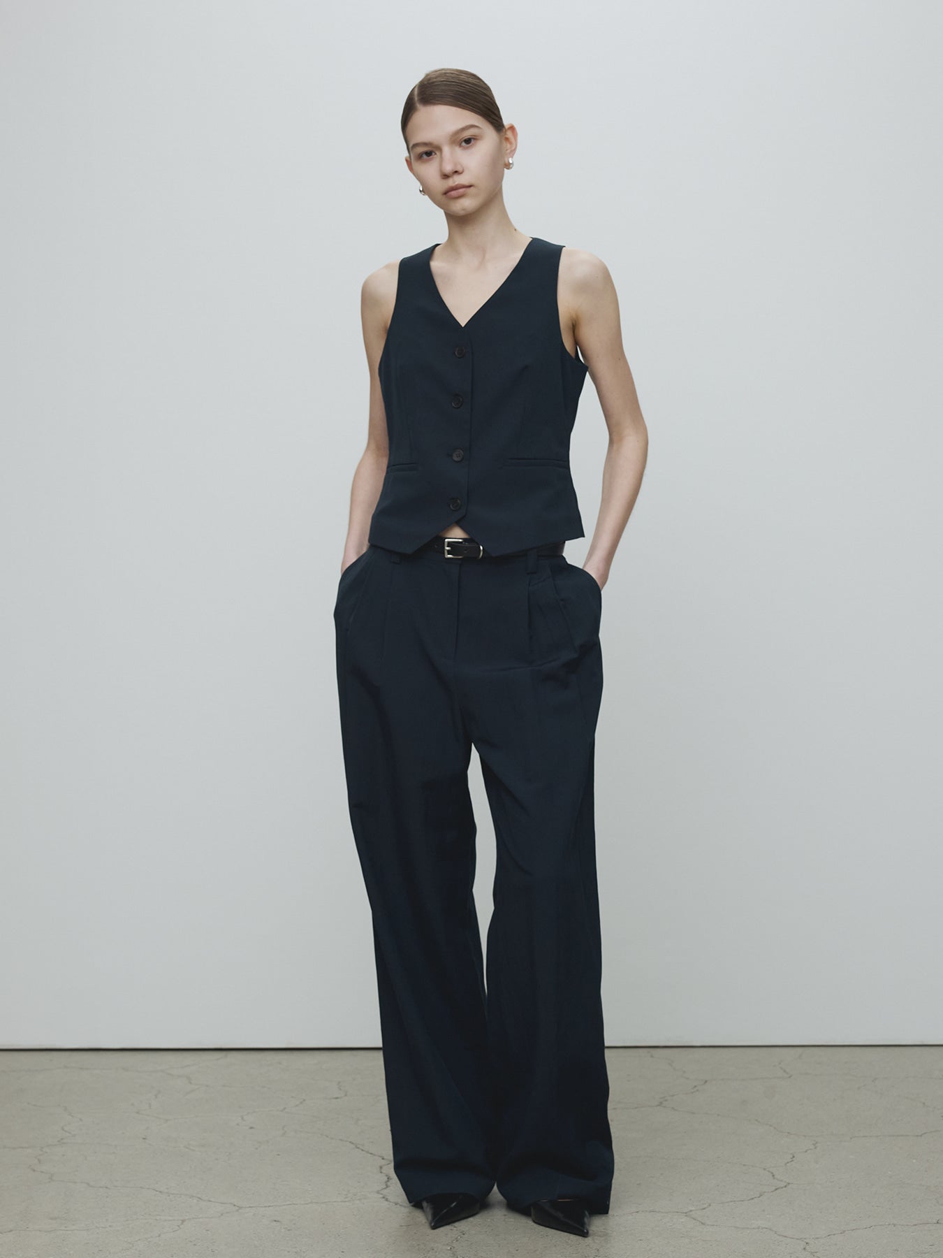 Tonywack - Linen Tailored Vest (Navy) product image 5 | TRAB K-Fashion Australia
