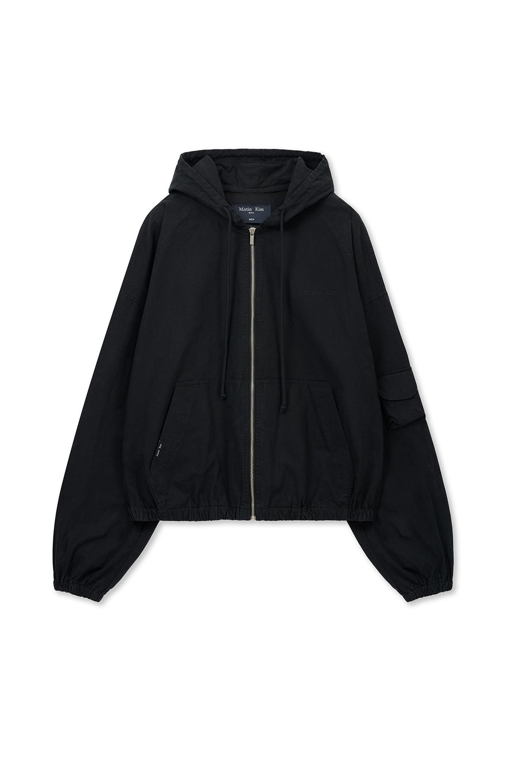 Matin Kim - Washed Cotton Hoody Zip Up (Black) product image 1 | TRAB K-Fashion Australia