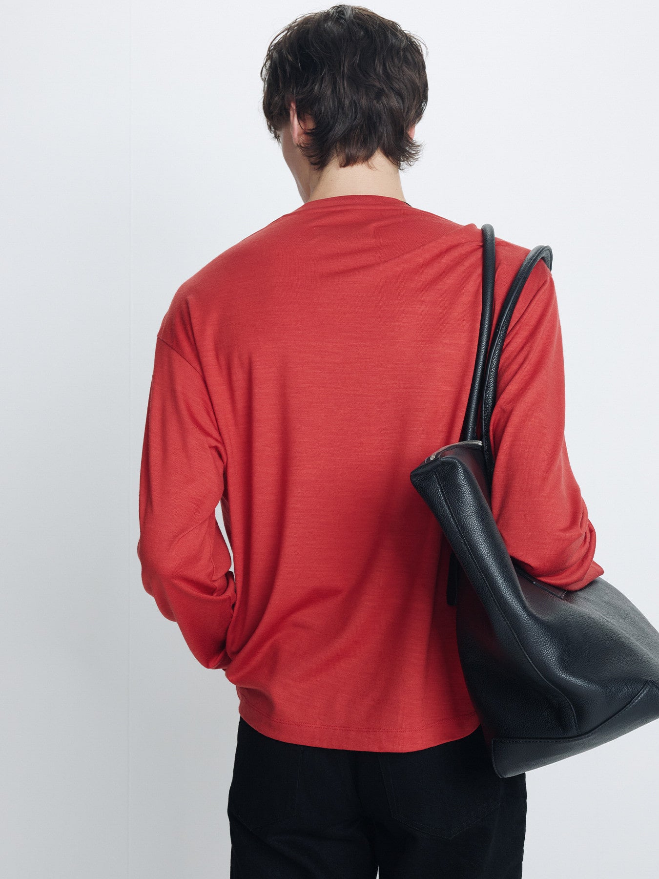 Tonywack - Wool Relaxed Long Sleeve (Coral Red) product image 5 | TRAB K-Fashion Australia