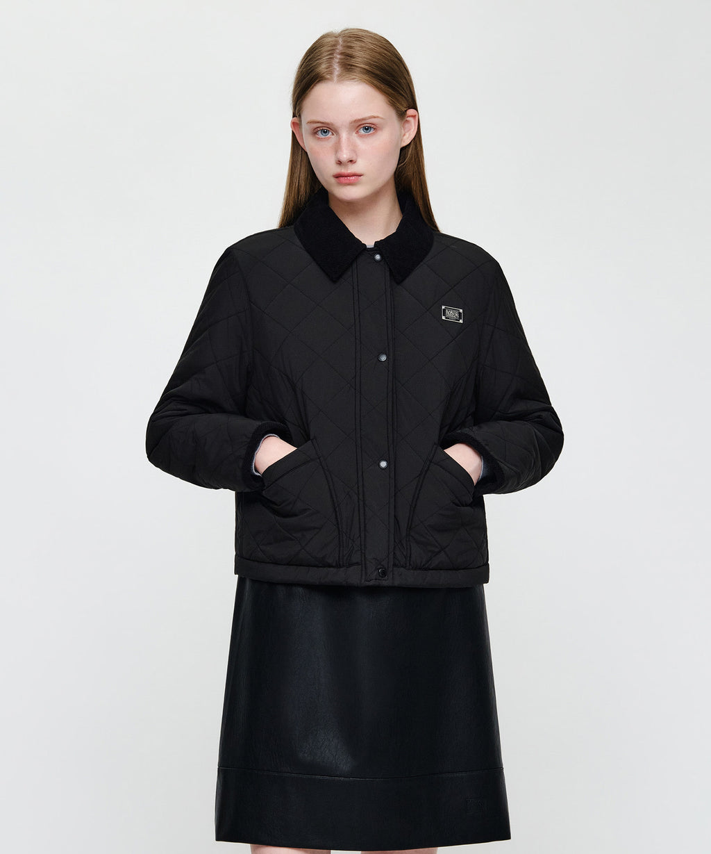 Marithe & Francois Girbaud - Collar Padded Jacket (Black) product image 1 | TRAB K-Fashion Australia