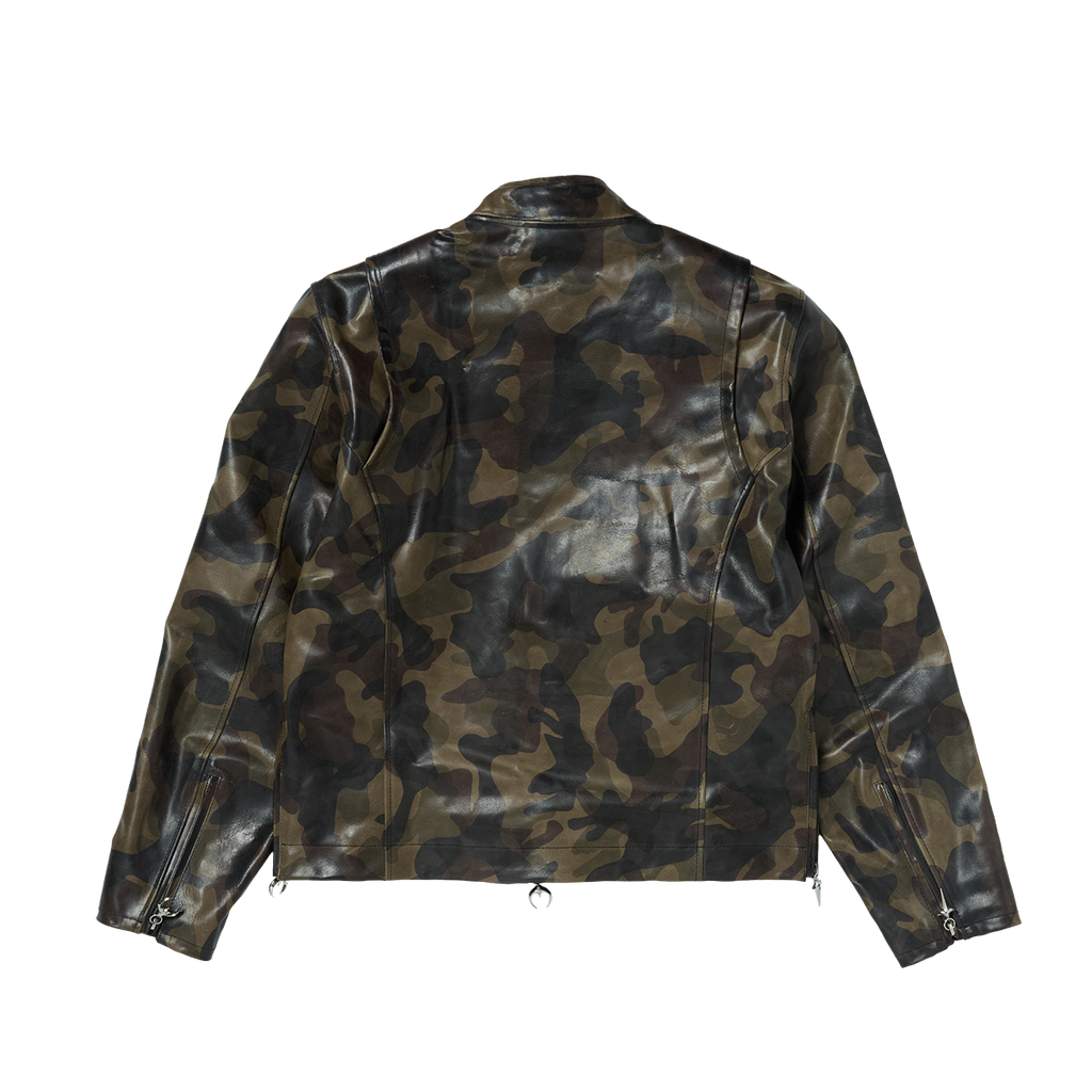 Thug Club - Leather Jacket (Dark Camo) product image 2 | TRAB K-Fashion Australia