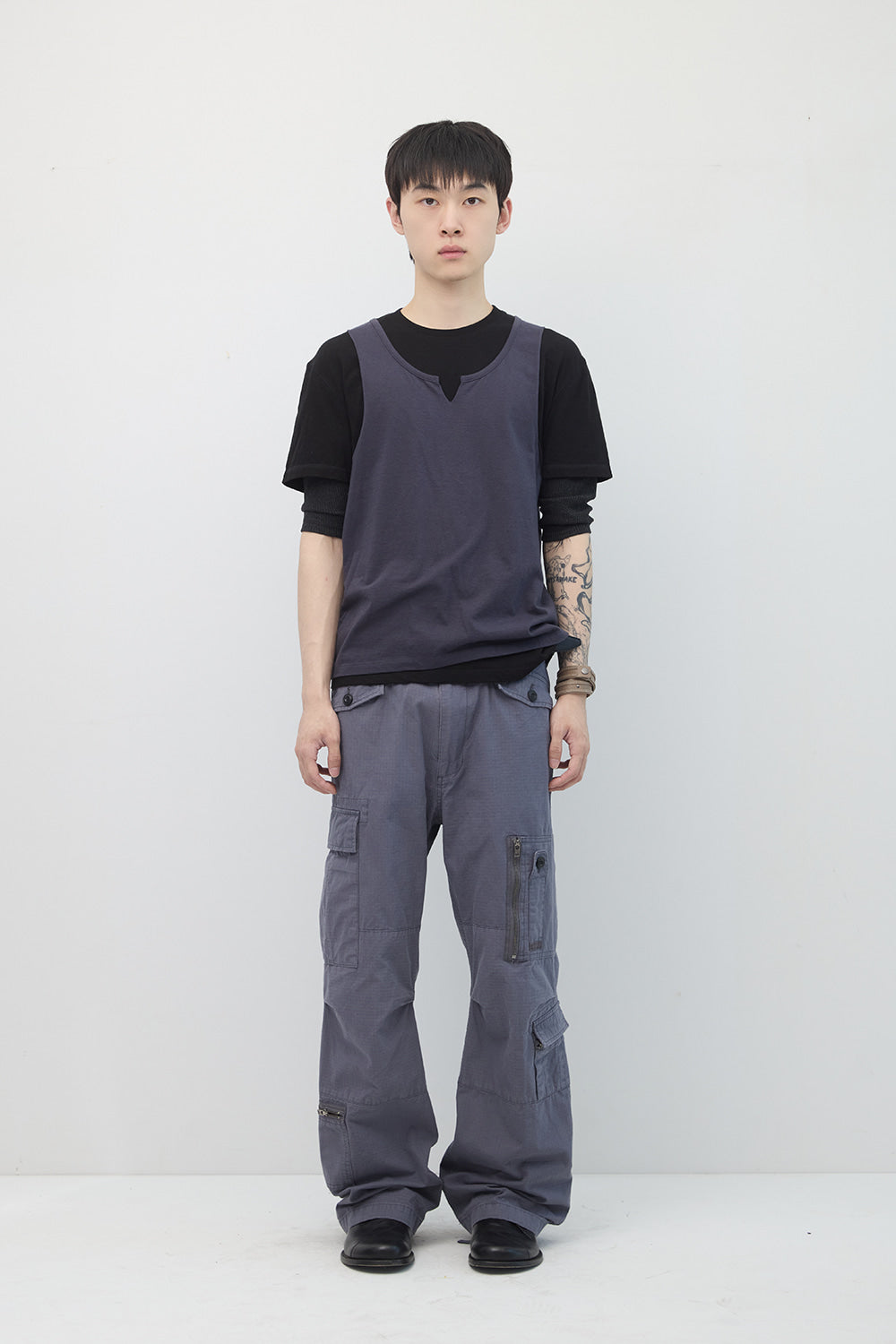 Hatchingroom - Triple Layered Tee (Blue Charcoal) product image 8 | TRAB K-Fashion Australia