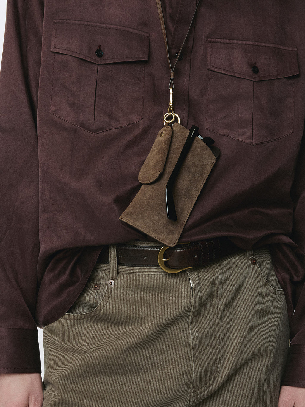 Tonywack - Silk Cotton Double Pocket Shirt (Vintage Maroon) product image 7 | TRAB K-Fashion Australia