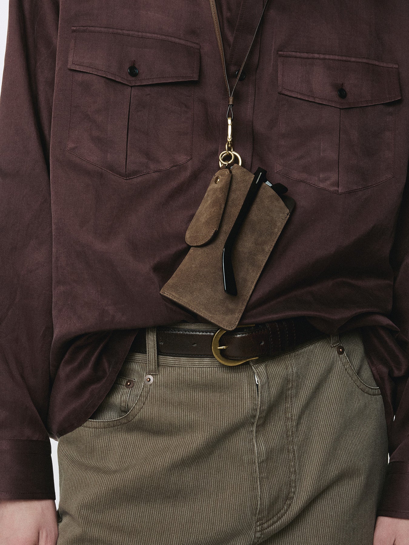 Tonywack - Silk Cotton Double Pocket Shirt (Vintage Maroon) product image 7 | TRAB K-Fashion Australia