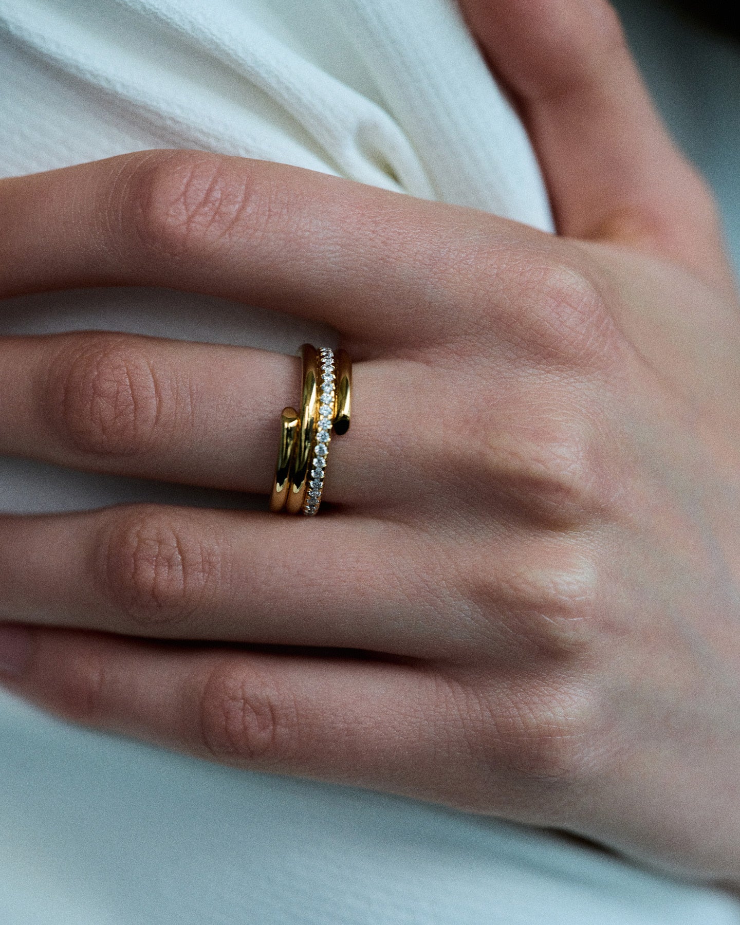 Numbering - Coil Spiral Pave Ring #8407 product image 3 | TRAB K-Fashion Australia