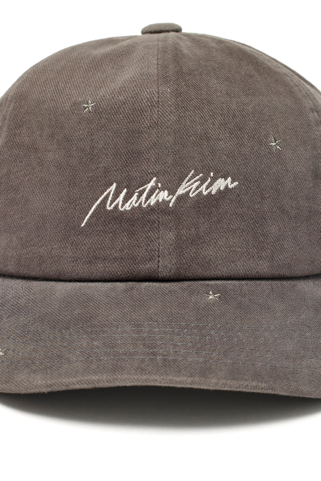 Matin Kim - Cursive Star Embroidery Ball Cap (Dark Grey) product image 4 | TRAB K-Fashion Australia