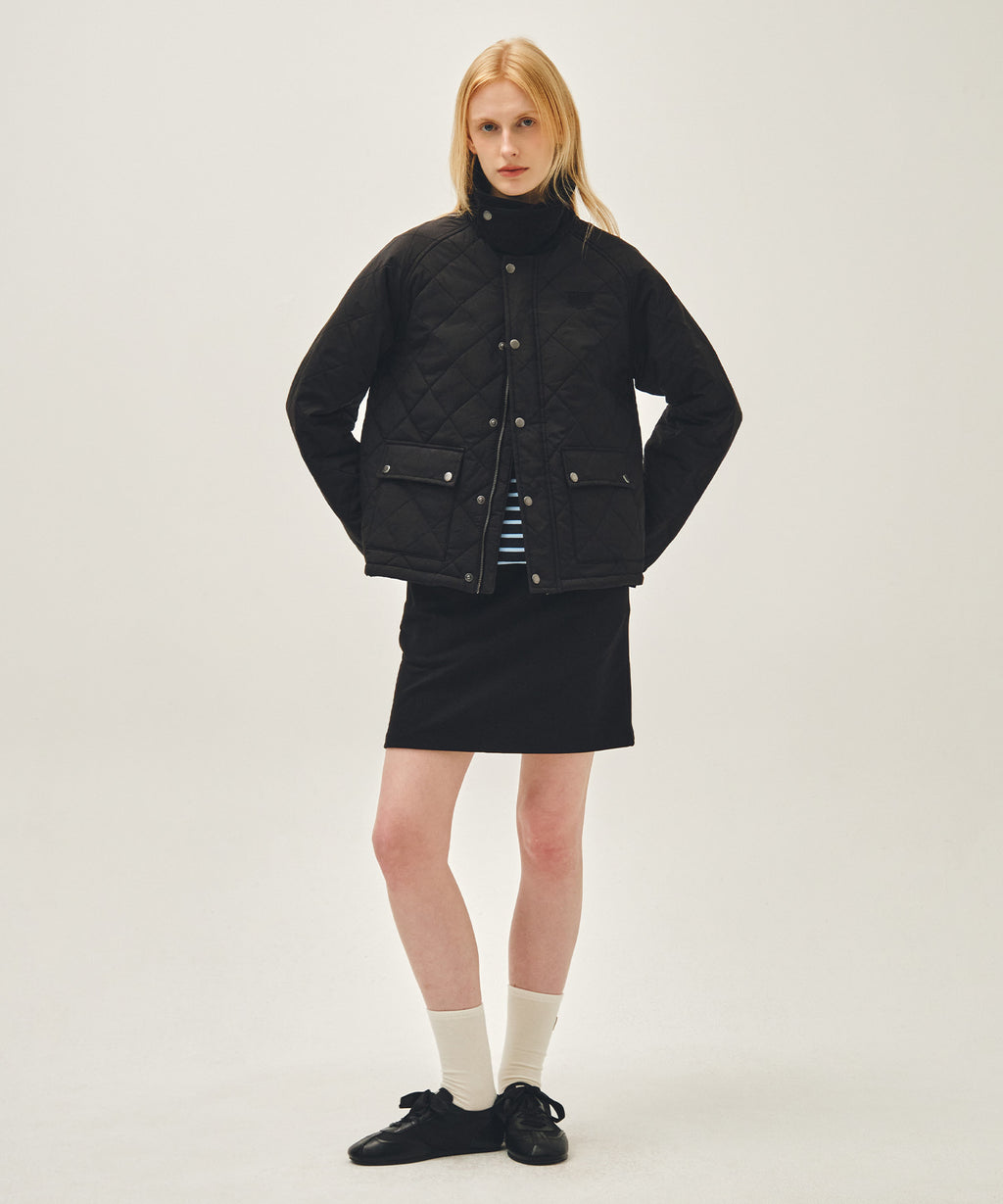 Marithe & Francois Girbaud - Corduroy Collar Quilted Jacket (Black) product image 5 | TRAB K-Fashion Australia