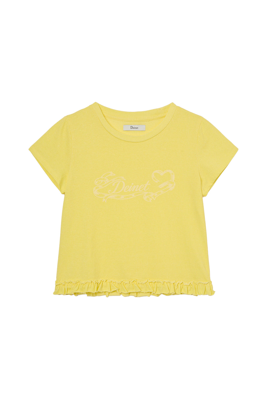 Deinet - Ruffle Washed T-Shirt (Mustard) product image 1 | TRAB K-Fashion Australia