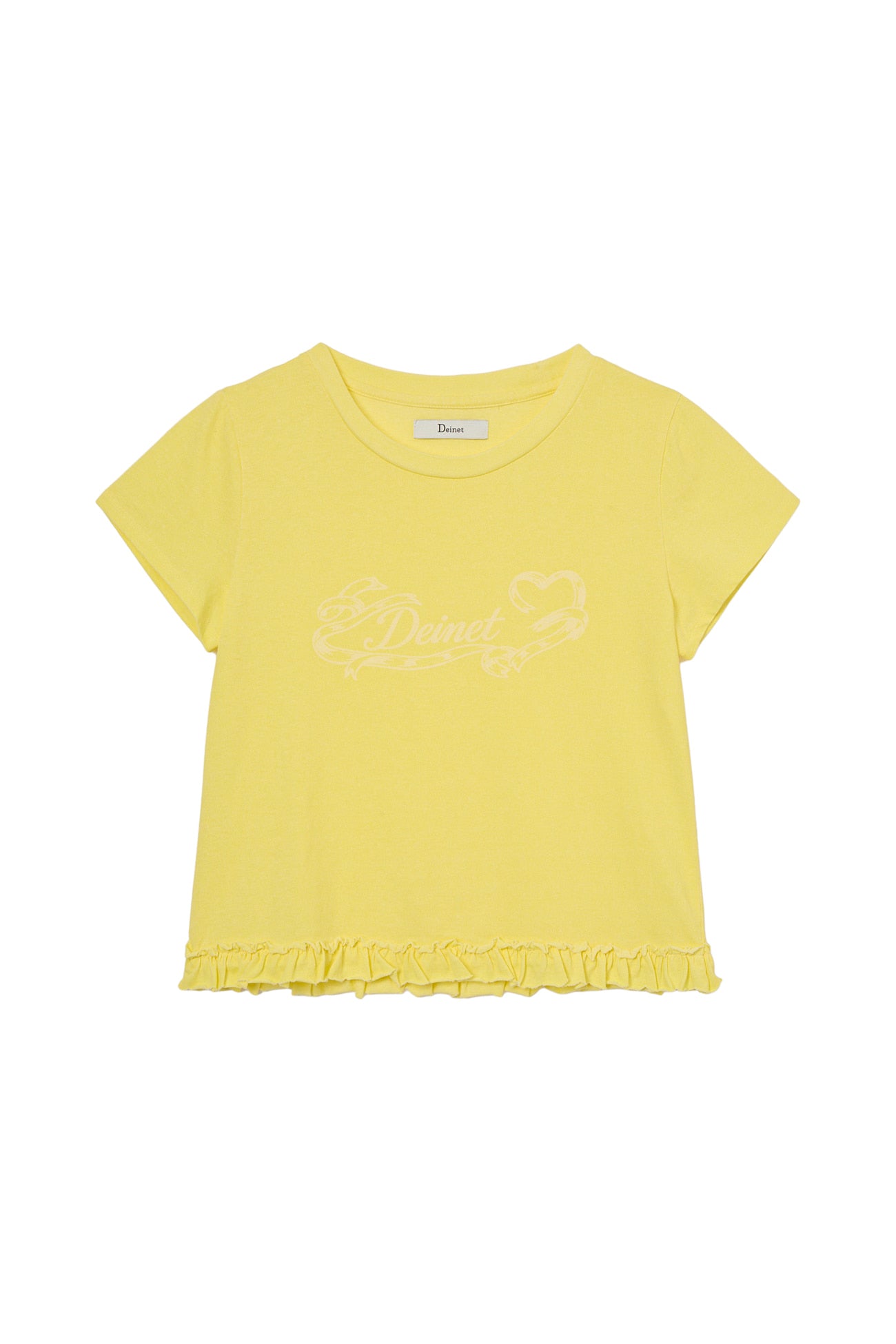 Deinet - Ruffle Washed T-Shirt (Mustard) product image 1 | TRAB K-Fashion Australia