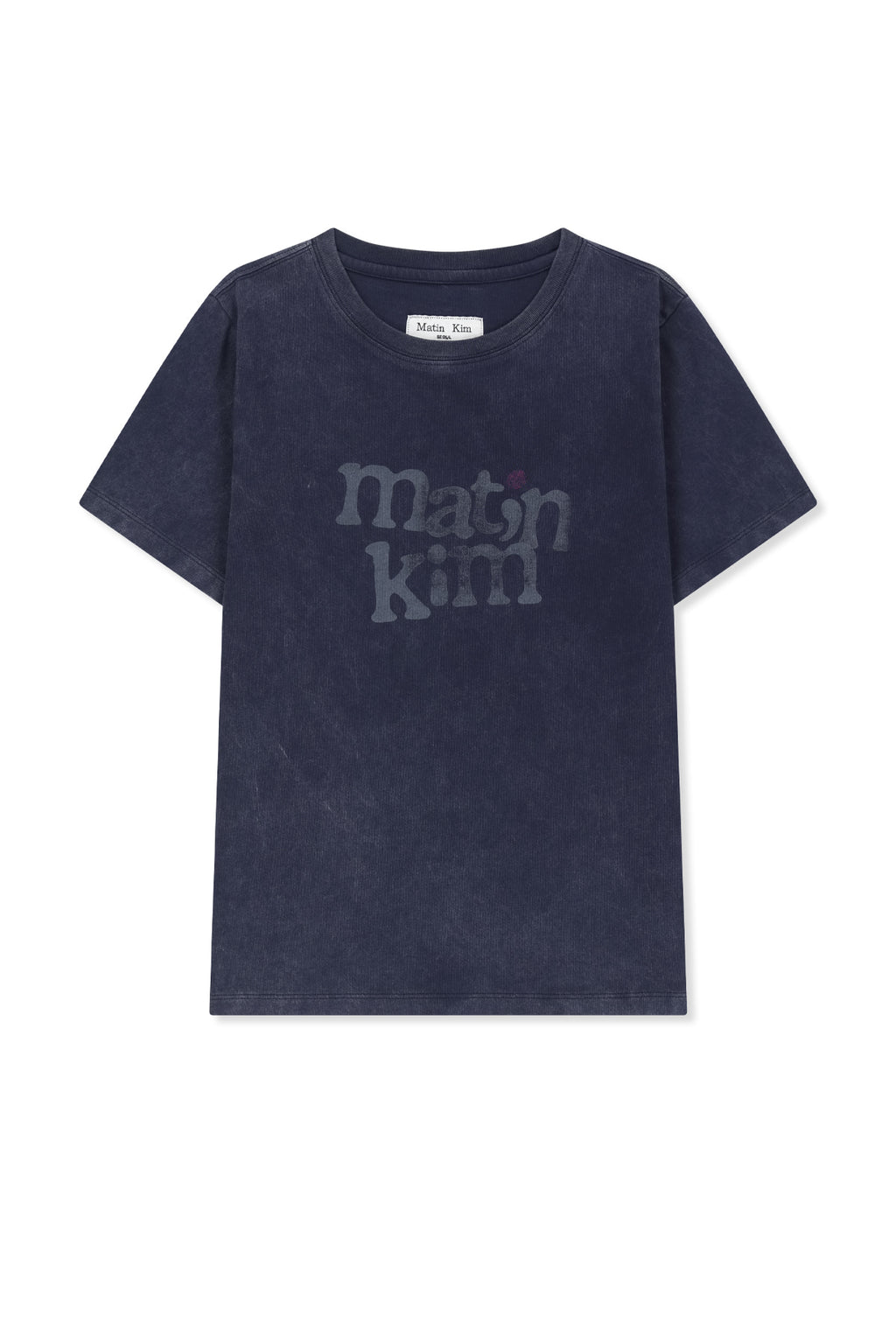 Matin Kim - Round Logo Graffiti Slim Top (Navy) product image 1 | TRAB K-Fashion Australia