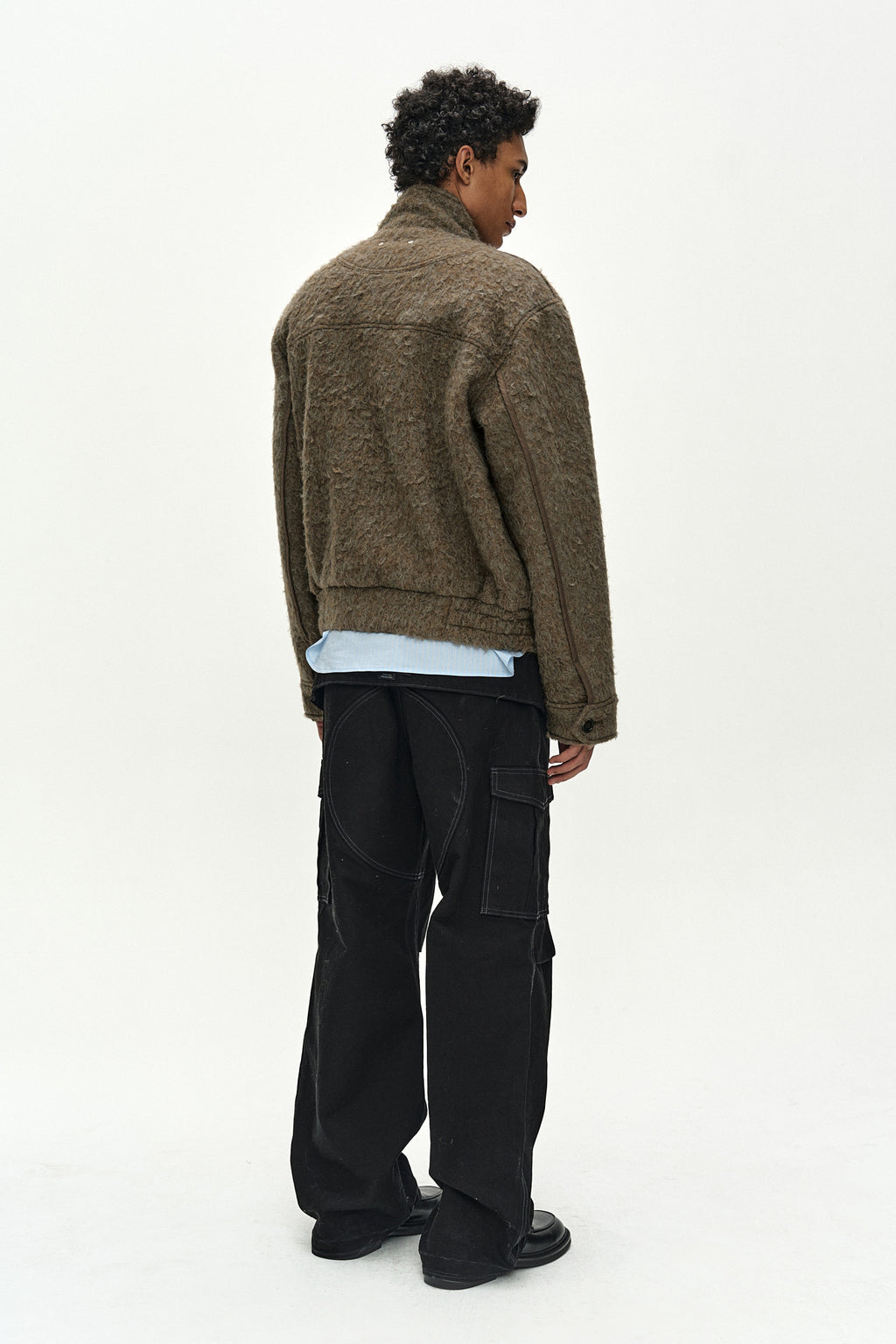 Andersson Bell - Linus Harrington Wool Jacket (brown/grey) (Brown/Grey) product image 4 | TRAB K-Fashion Australia