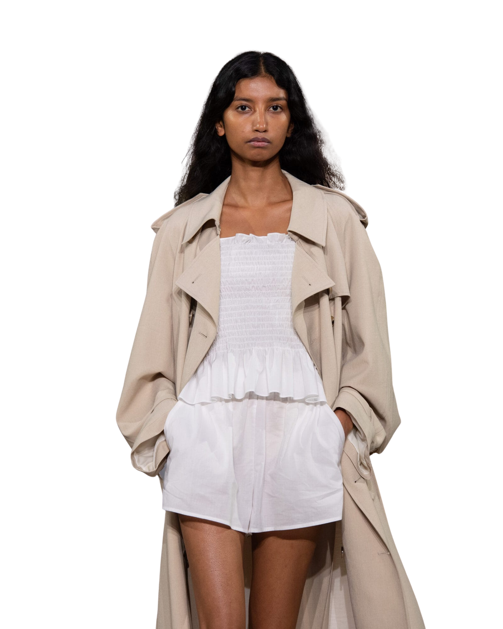 Kimhe Kim - Seersucker Smoked Top (White) product image 2 | TRAB K-Fashion Australia