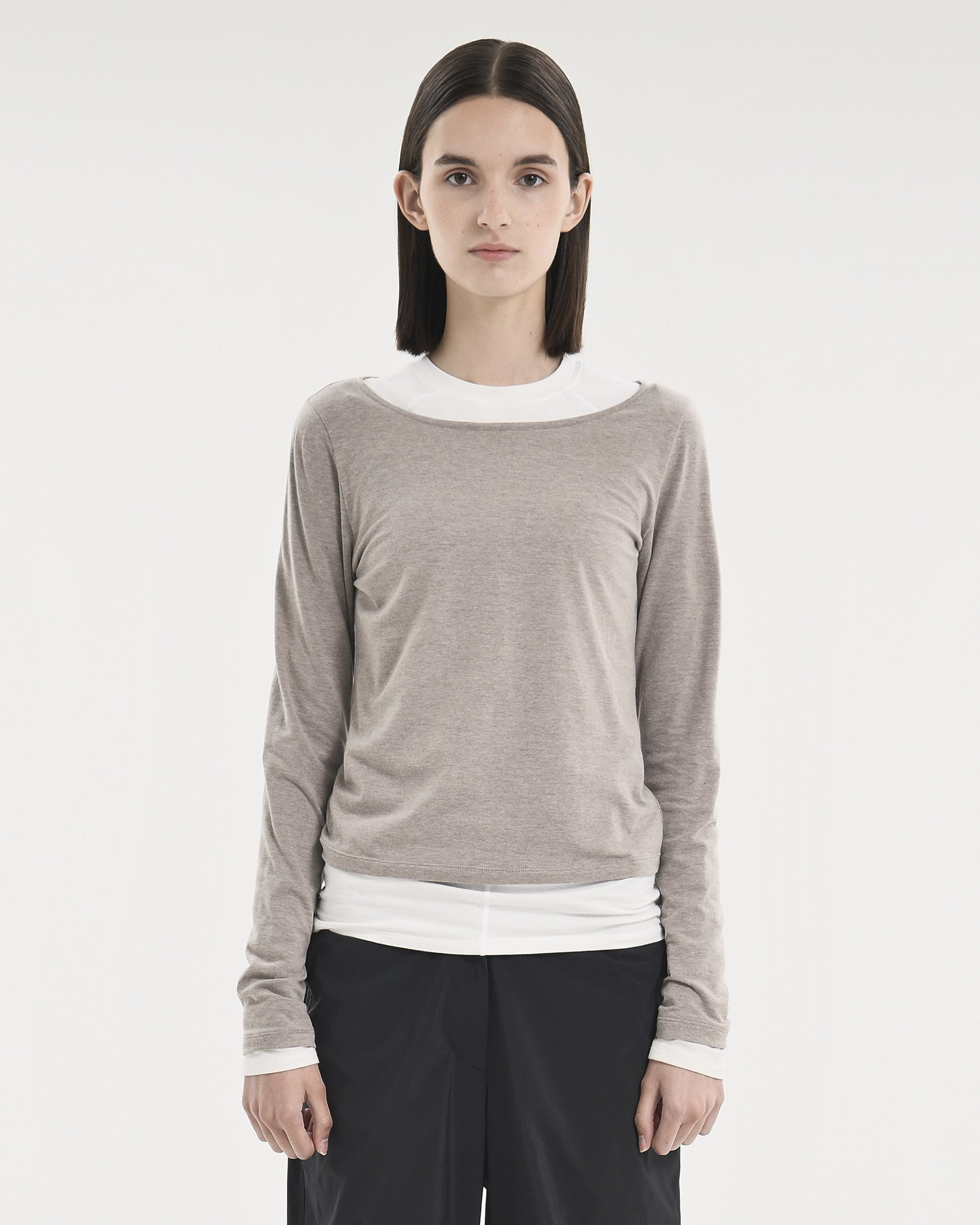 Brownyard - Scoopneck Long Sleeve (Beige) product image 1 | TRAB K-Fashion Australia