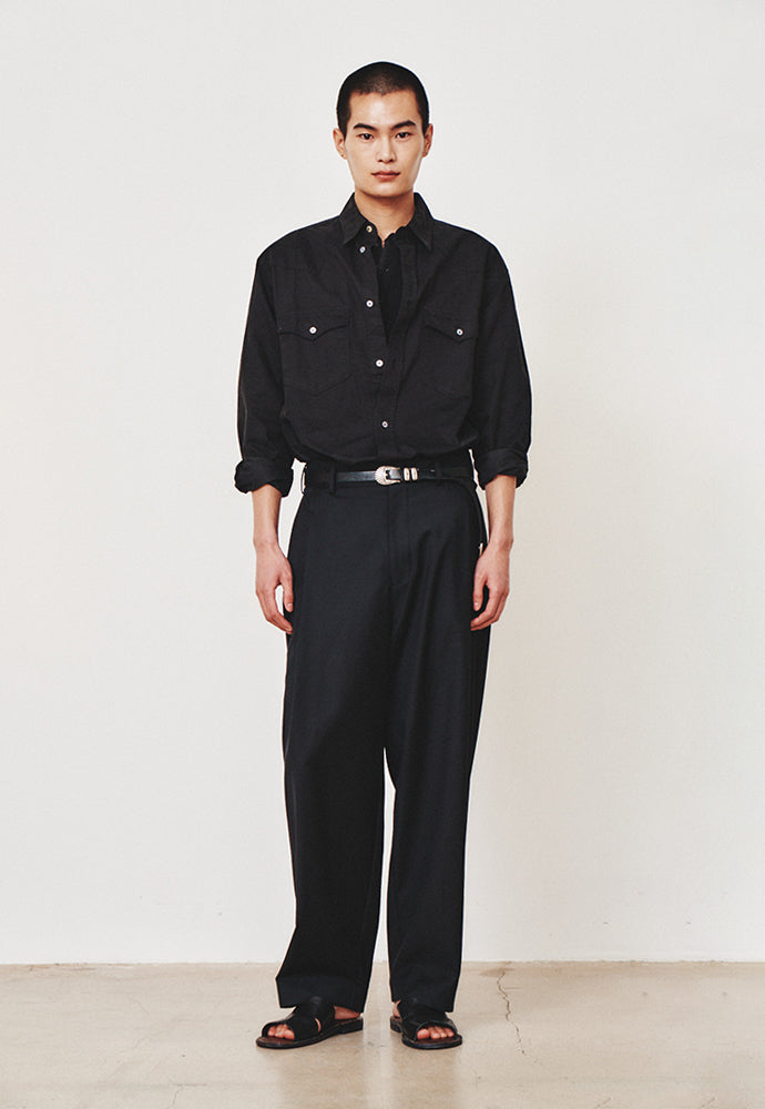 Art if acts - Washed Western Shirt (Vintage Black) product image 2 | TRAB K-Fashion Australia