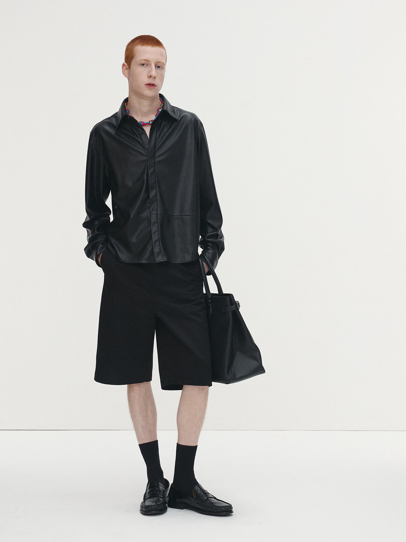 Tonywack - C/P Baggy Chino Bermuda (Black) product image 3 | TRAB K-Fashion Australia