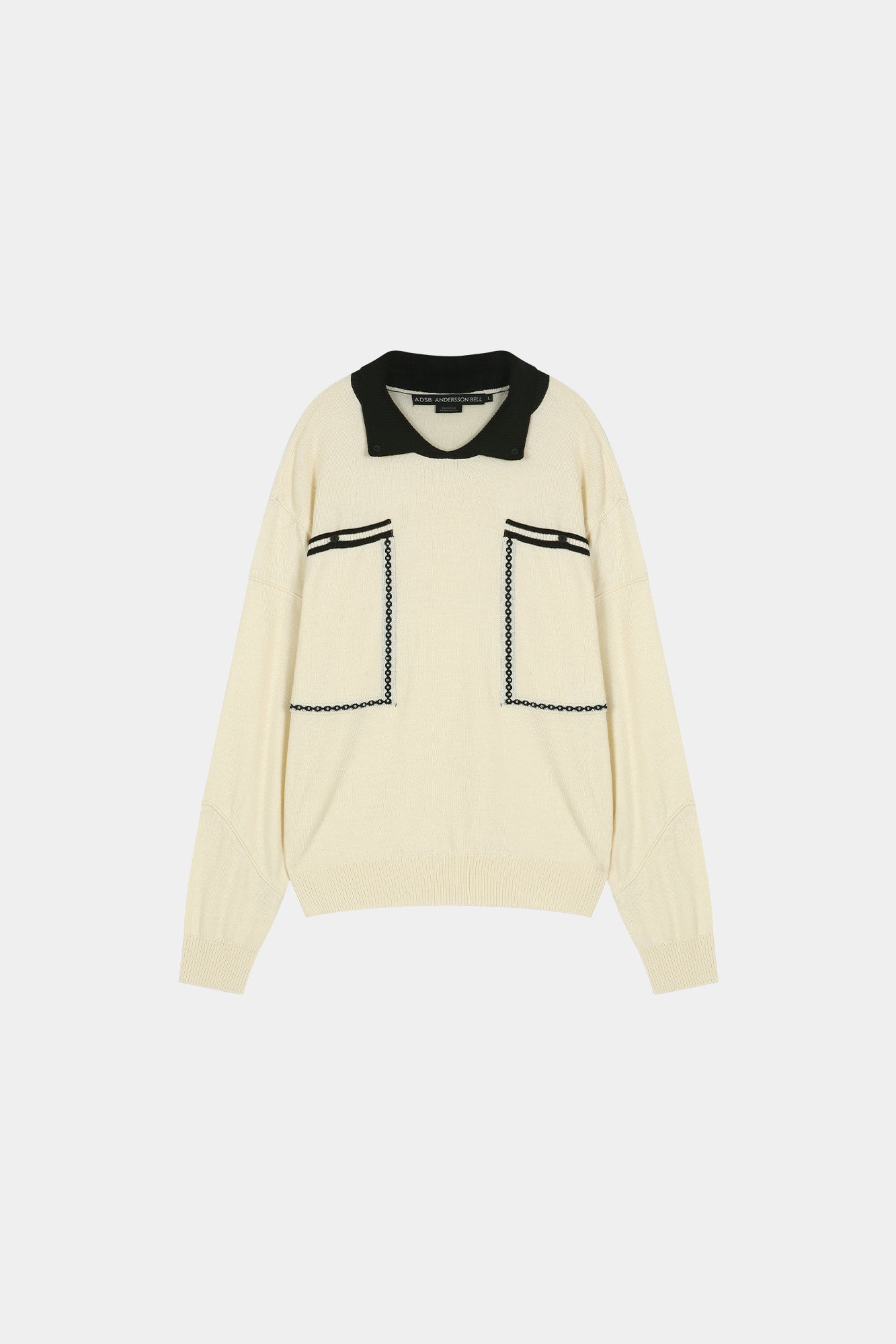 Andersson Bell - Big Pocket Polo Sweater (ecru) (Ecru) product image 9 | TRAB K-Fashion Australia