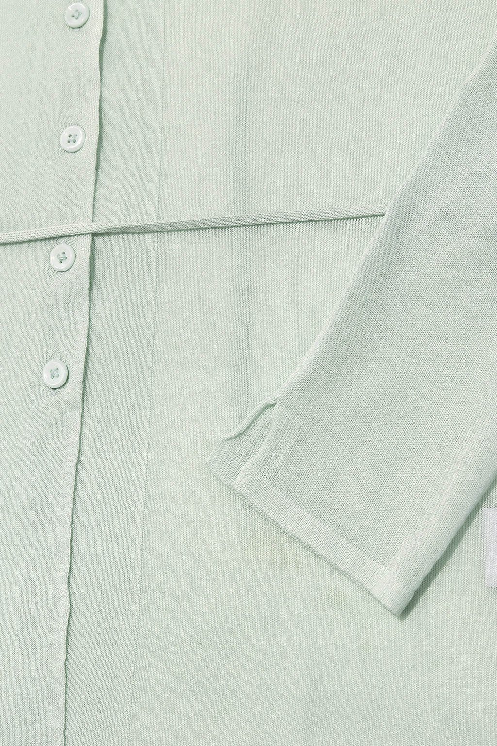Matin Kim - String Point Plain Long Cardigan (Mint) product image 4 | TRAB K-Fashion Australia
