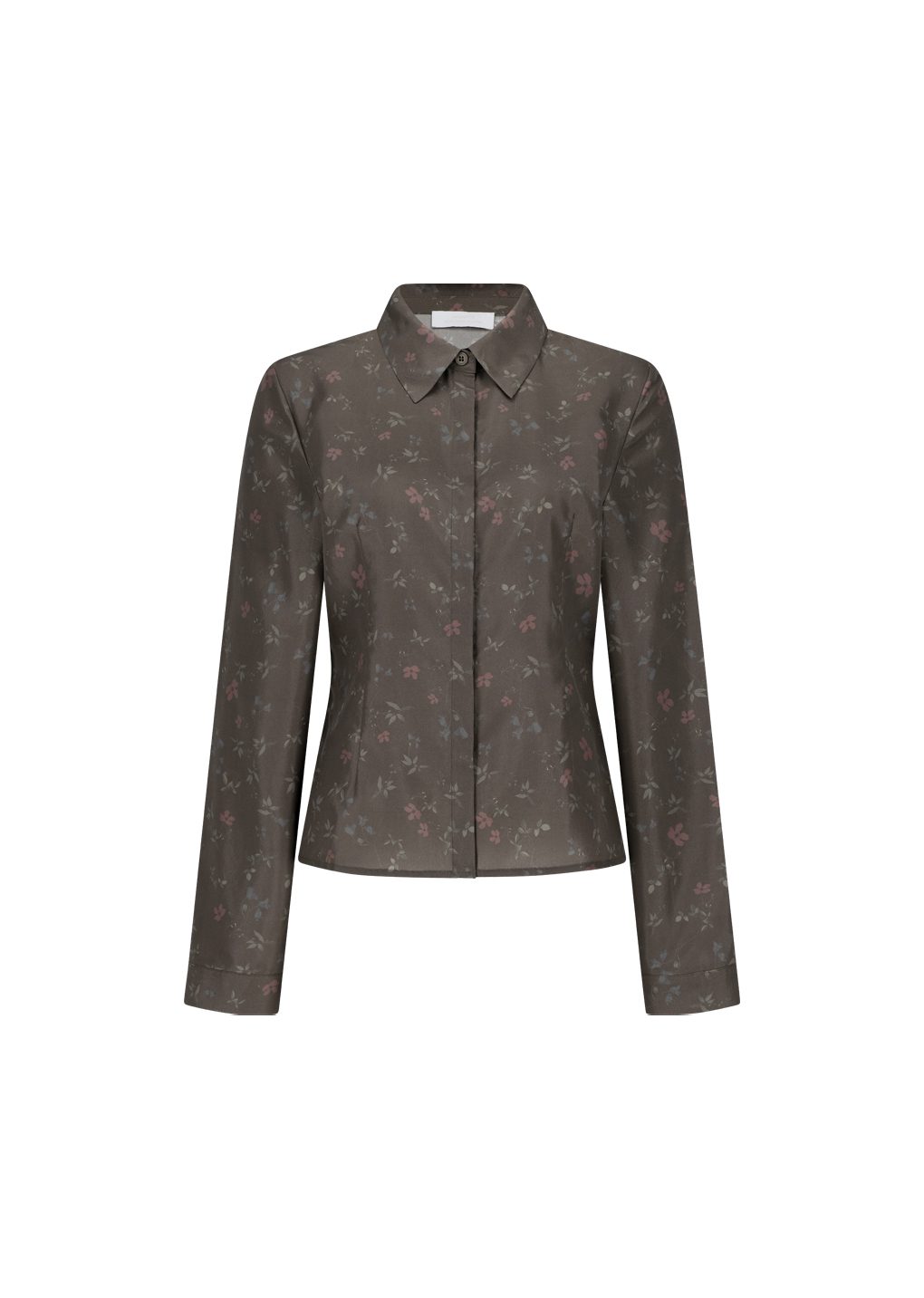 Amomento - Silk floral shirt (Brown) product image 8 | TRAB K-Fashion Australia