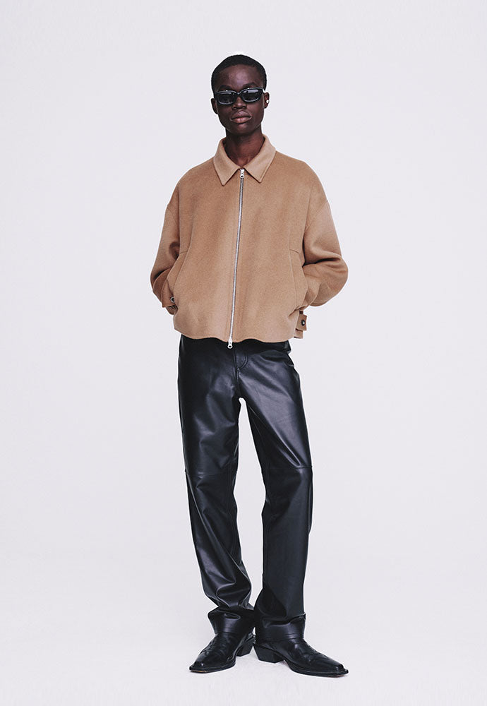 Tonywack - Handmade Cashmere Zipped Blouson Jacket (Camel) product image 4 | TRAB K-Fashion Australia