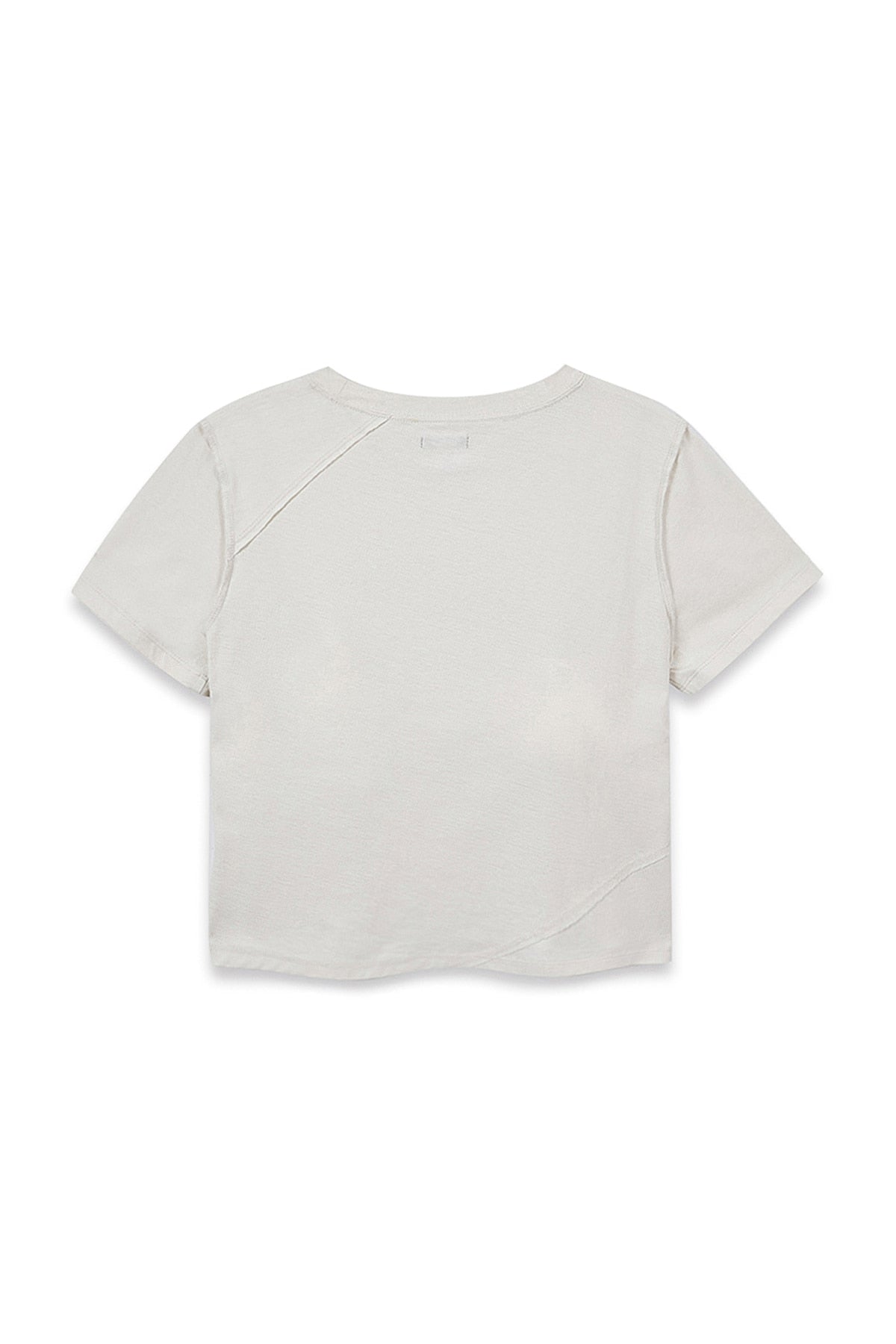Matin Kim - Diagonal Logo Reversible Crop Top (Ivory) product image 4 | TRAB K-Fashion Australia