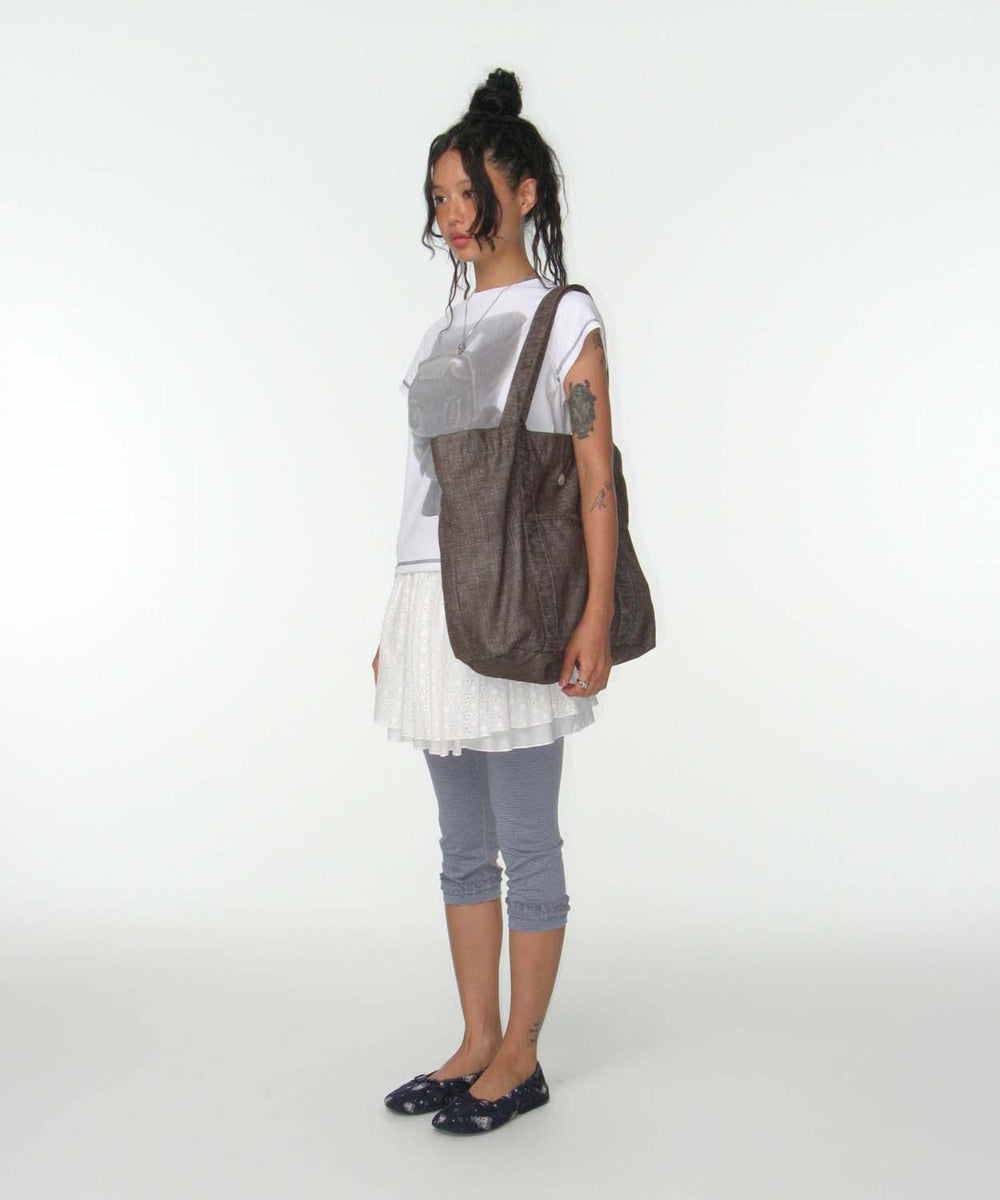Coyseio - Reversible Check Denim Bag (Brown) product image 9 | TRAB K-Fashion Australia