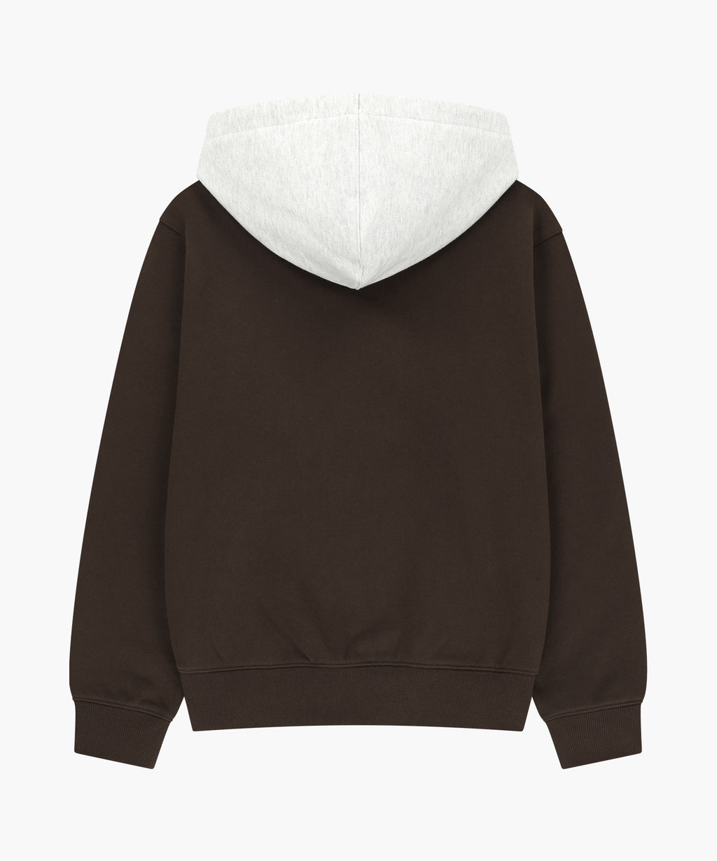 Marithe & Francois Girbaud - Small Classic Logo Embroidery Hoodie (Brown) product image 6 | TRAB K-Fashion Australia