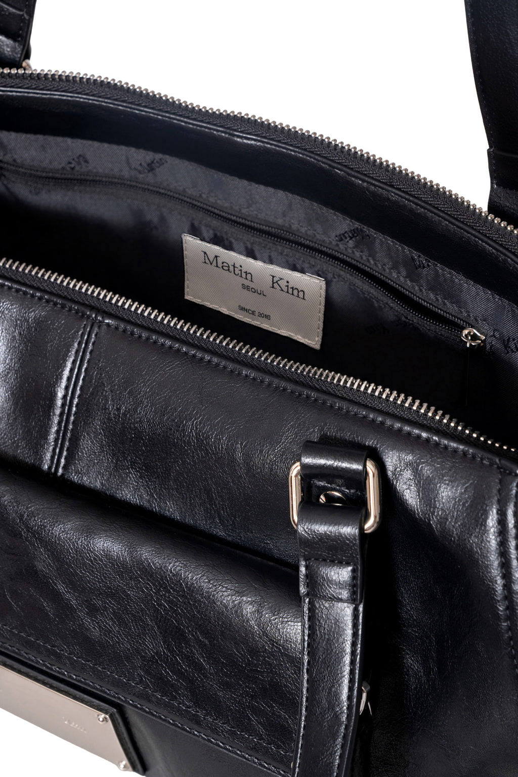 Matin Kim - Flap Pocket Shoulder Bag (Black) product image 5 | TRAB K-Fashion Australia