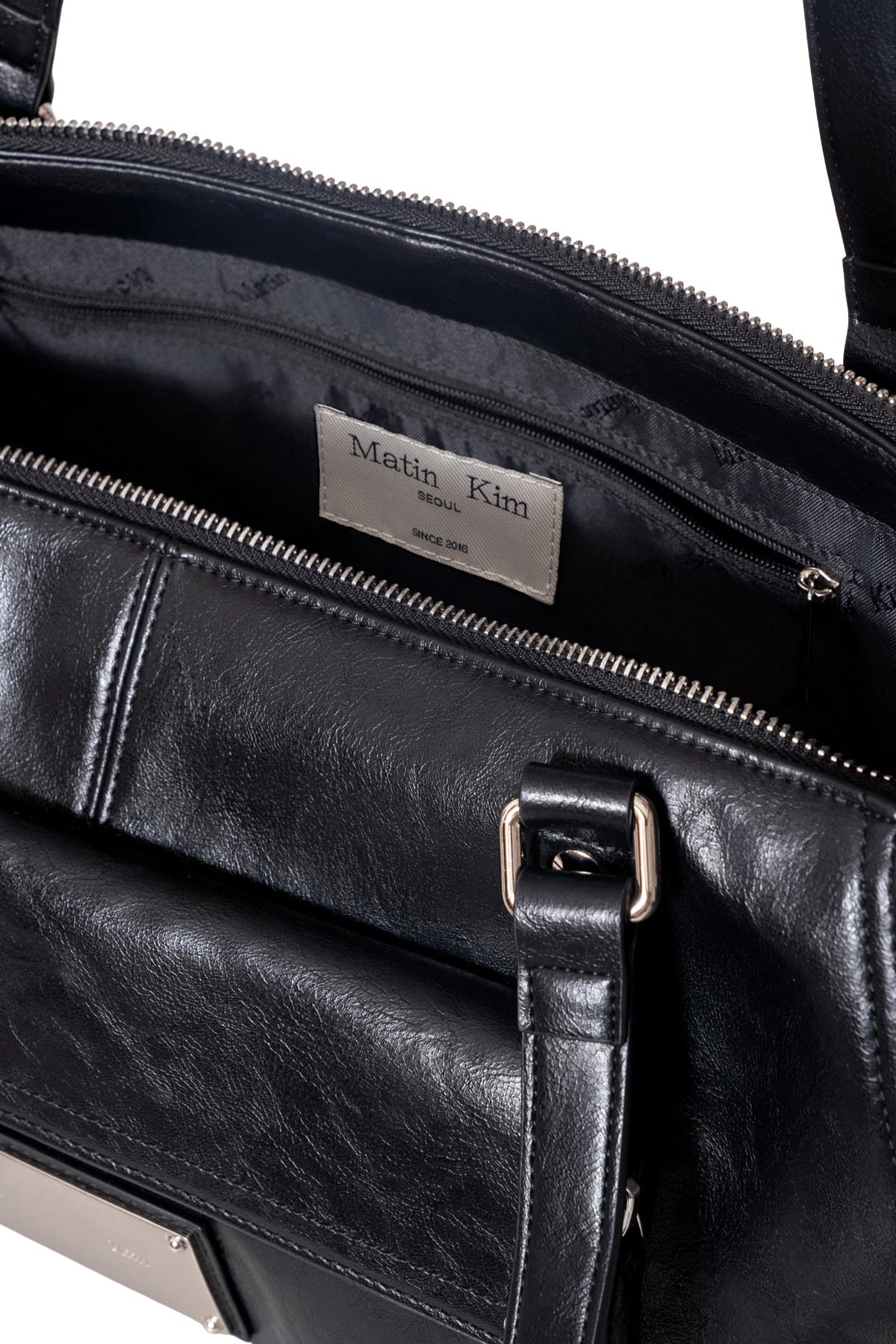 Matin Kim - Flap Pocket Shoulder Bag (Black) product image 5 | TRAB K-Fashion Australia
