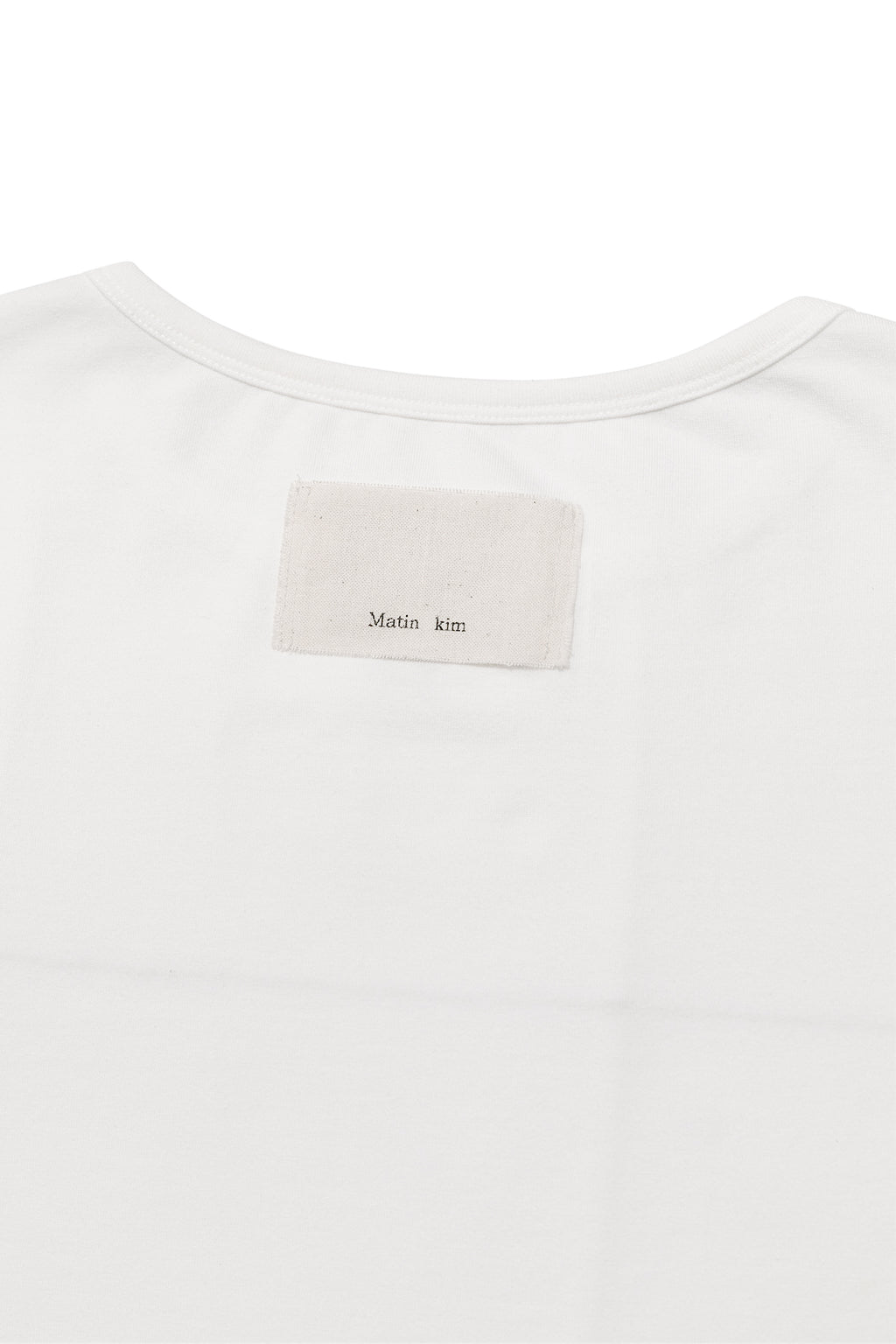 Matin Kim - Tuck Detail Small Logo Top (White) product image 6 | TRAB K-Fashion Australia