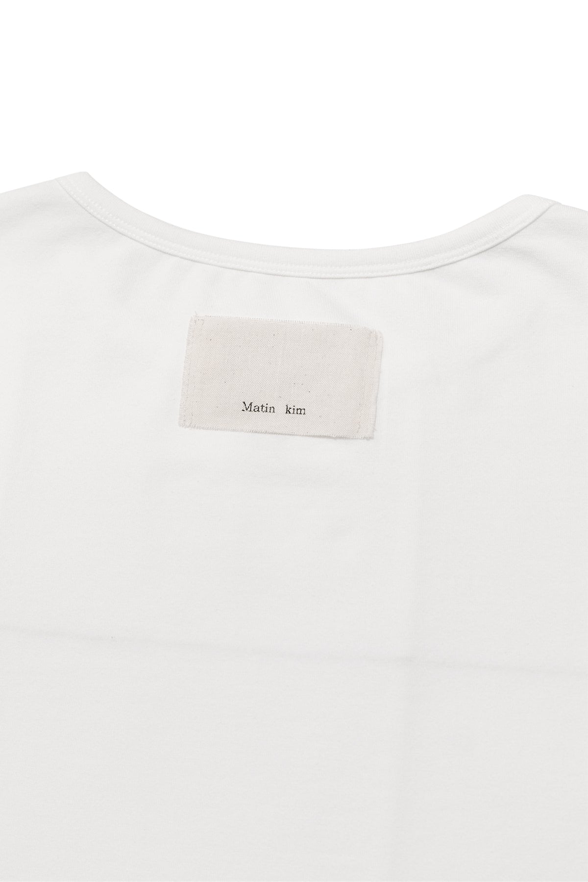 Matin Kim - Tuck Detail Small Logo Top (White) product image 6 | TRAB K-Fashion Australia