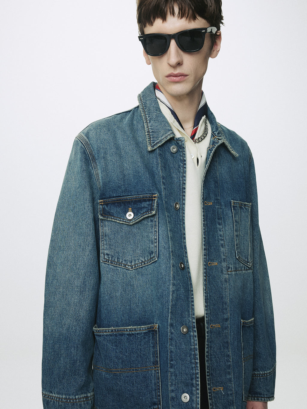 Tonywack - Garment Washed Denim Chore Jacket (Washed Blue) product image 9 | TRAB K-Fashion Australia