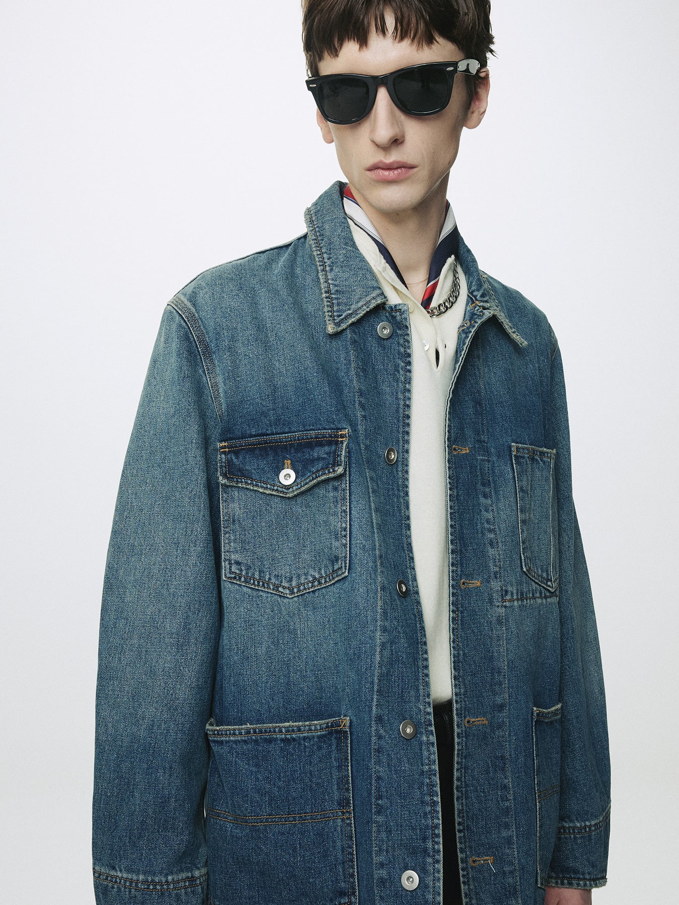Tonywack - Garment Washed Denim Chore Jacket (Washed Blue) product image 9 | TRAB K-Fashion Australia