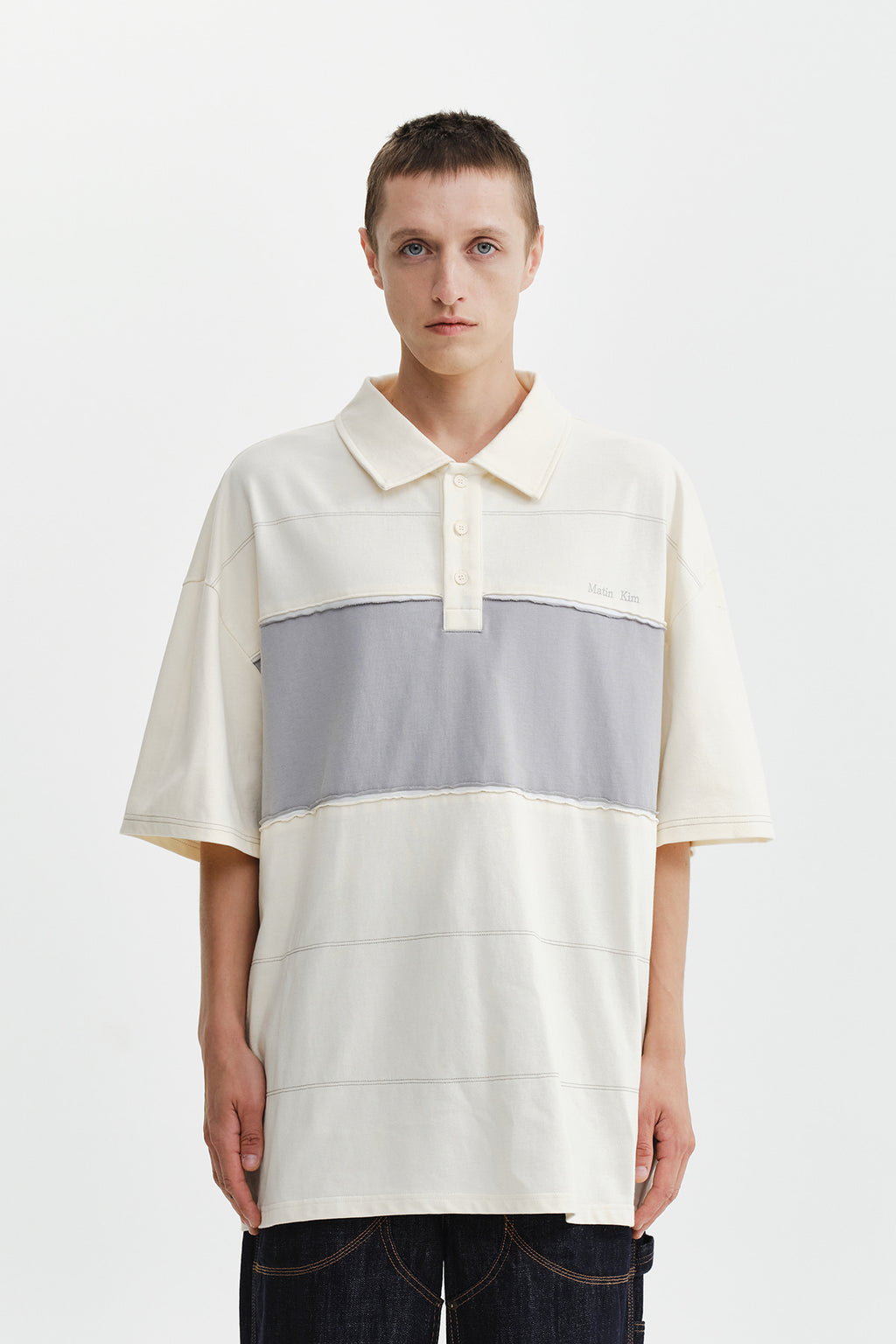 Matin Kim - Cut Out Block Collar Top (Ivory) product image 11 | TRAB K-Fashion Australia