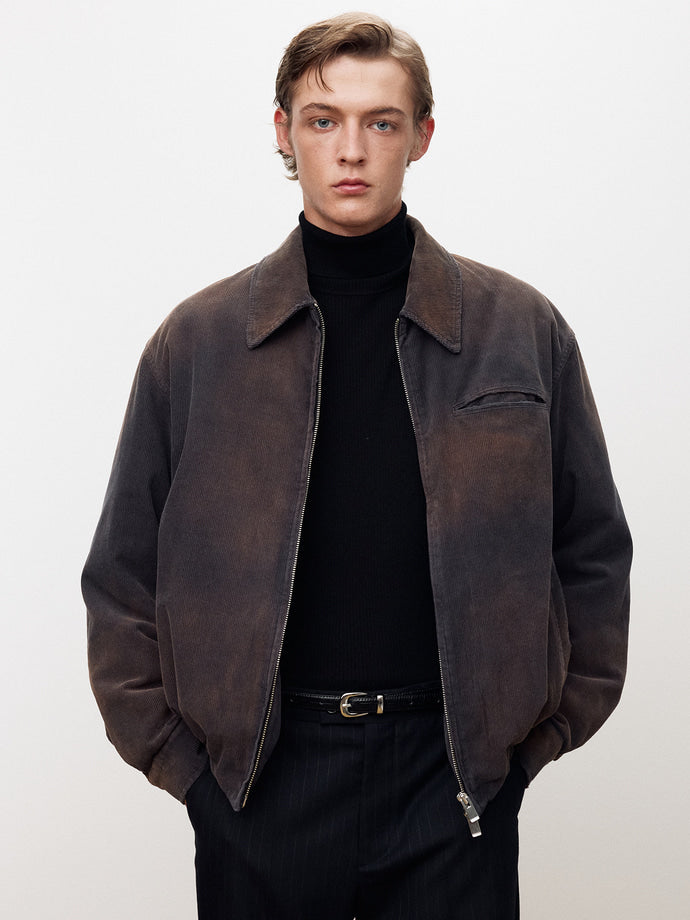 Tonywack - Garment-Washed Corduroy Bomber Jacket (Bleached Navy) product image 5 | TRAB K-Fashion Australia