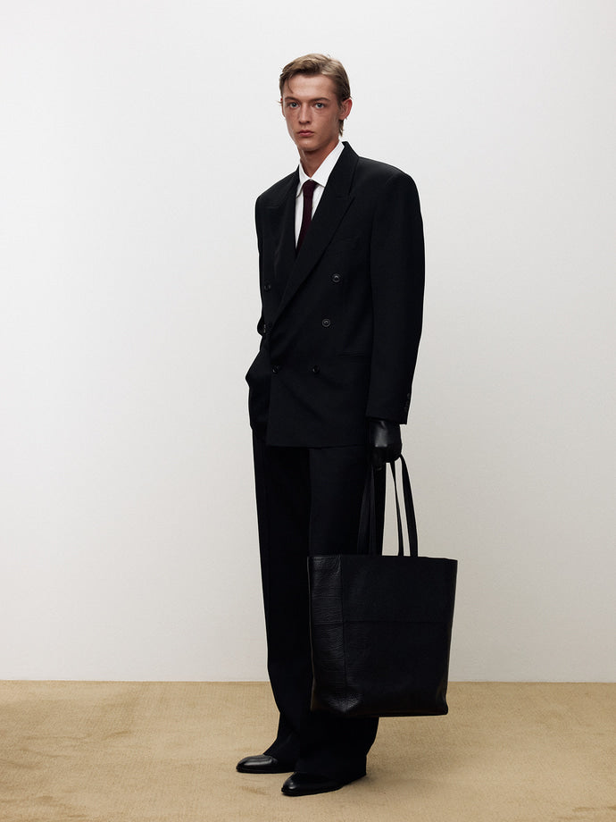 Tonywack - Wool Twill Double-Breasted Tailored Jacket (Black) product image 2 | TRAB K-Fashion Australia