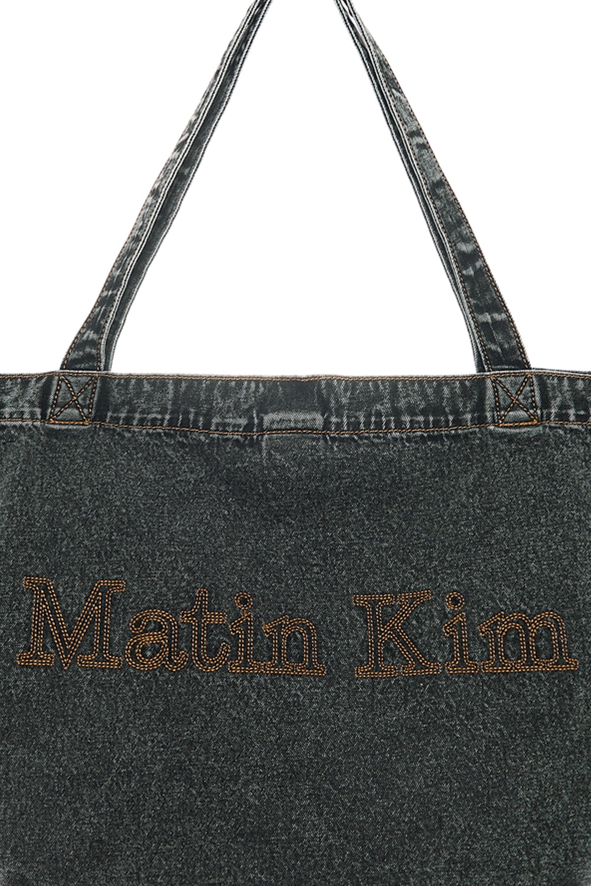 Matin Kim - Matin Stitch Denim Shoulder Bag (Black) product image 4 | TRAB K-Fashion Australia