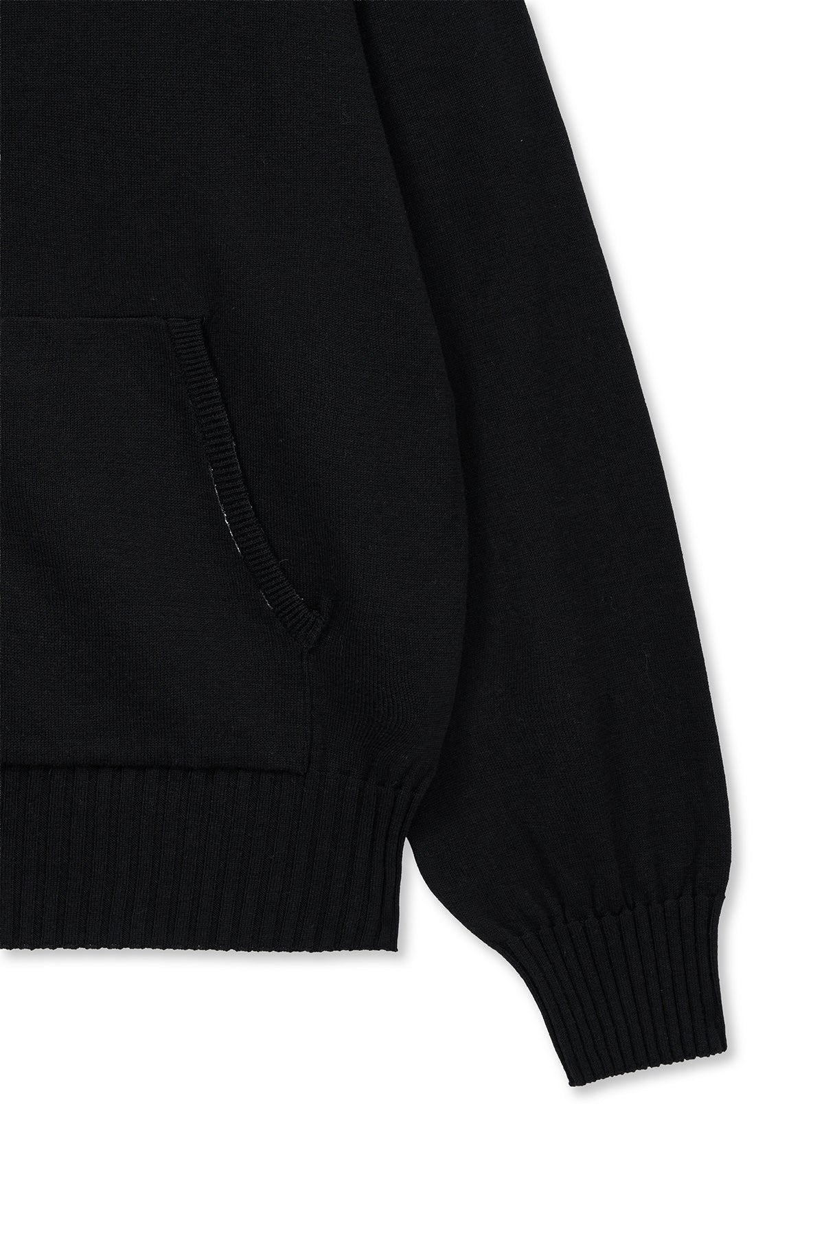 Matin Kim - High Neck Embroidered Logo Zip Up (Black) product image 4 | TRAB K-Fashion Australia