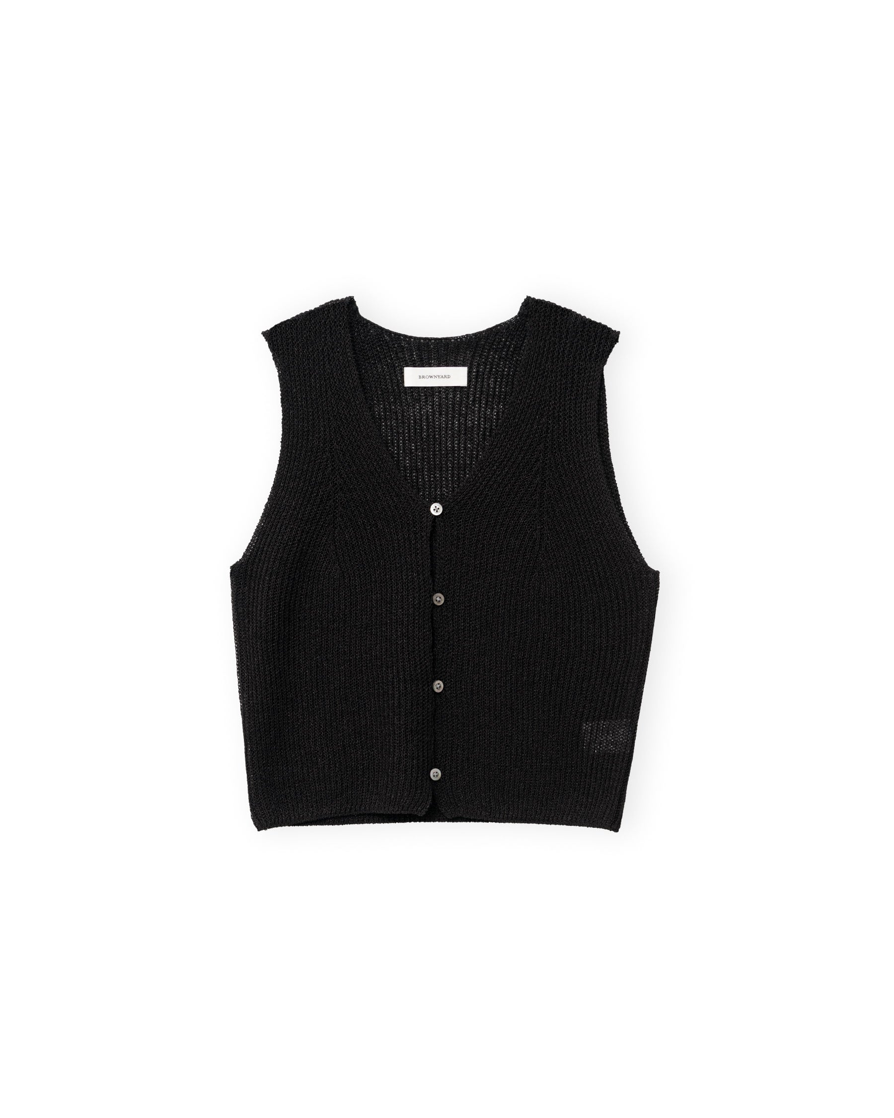 Brownyard - Paper Cotton Knit Vest (Black) product image 3 | TRAB K-Fashion Australia