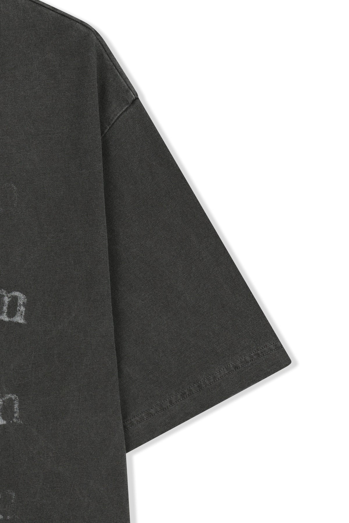 Matin Kim - [Pre-Order – Ships June 22] Pigment Graffiti Logo Top (Charcoal) product image 4 | TRAB K-Fashion Australia