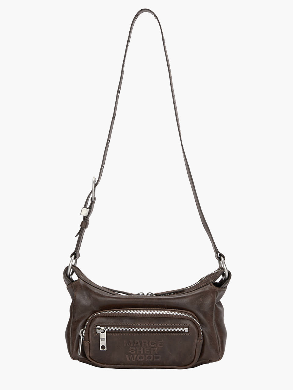 Marge Sherwood - Outpocket Hobo Mini (Washed Brown Pull-Up) product image 4 | TRAB K-Fashion Australia