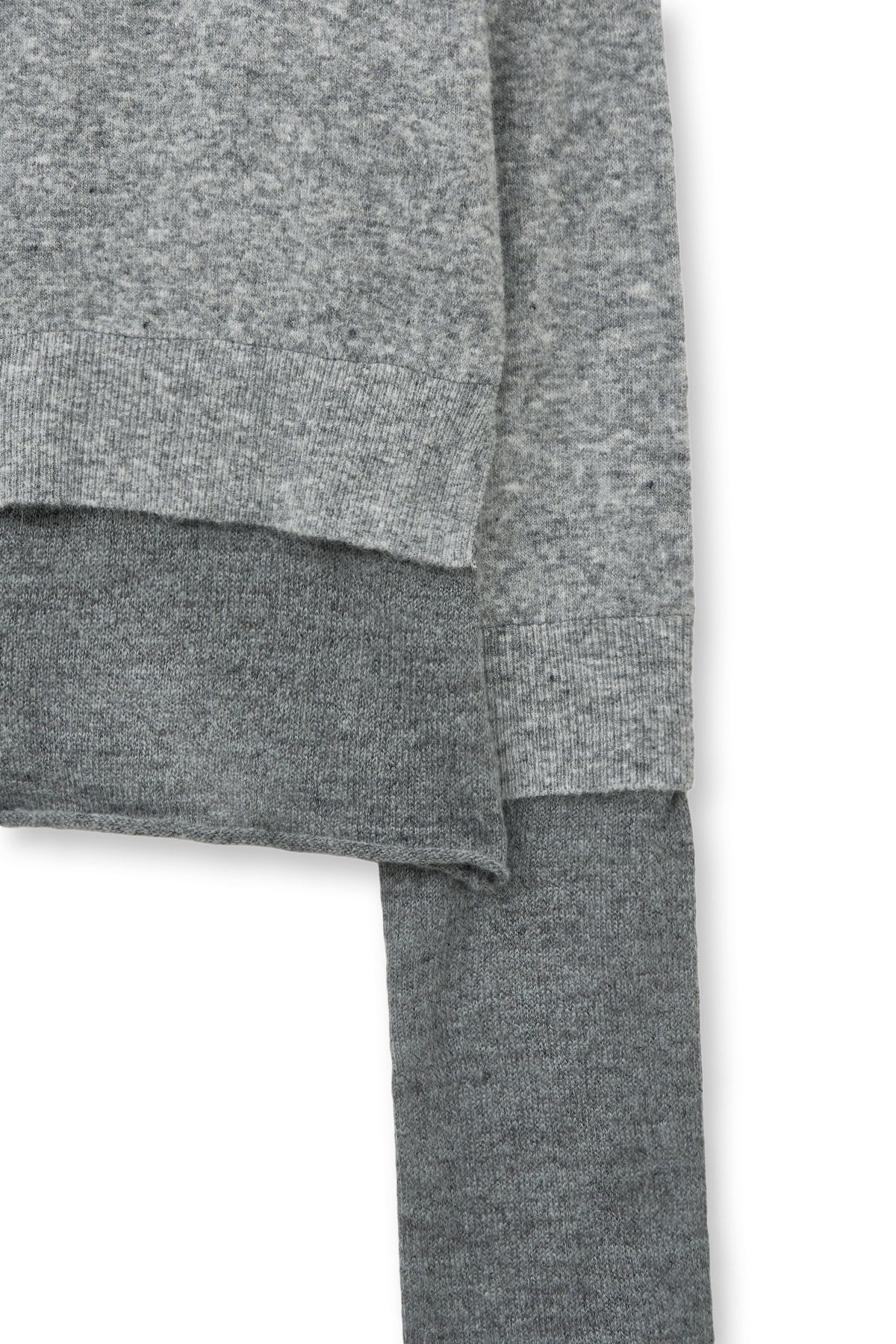 Matin Kim - Layered Texture Knit Cardigan (Grey) product image 4 | TRAB K-Fashion Australia