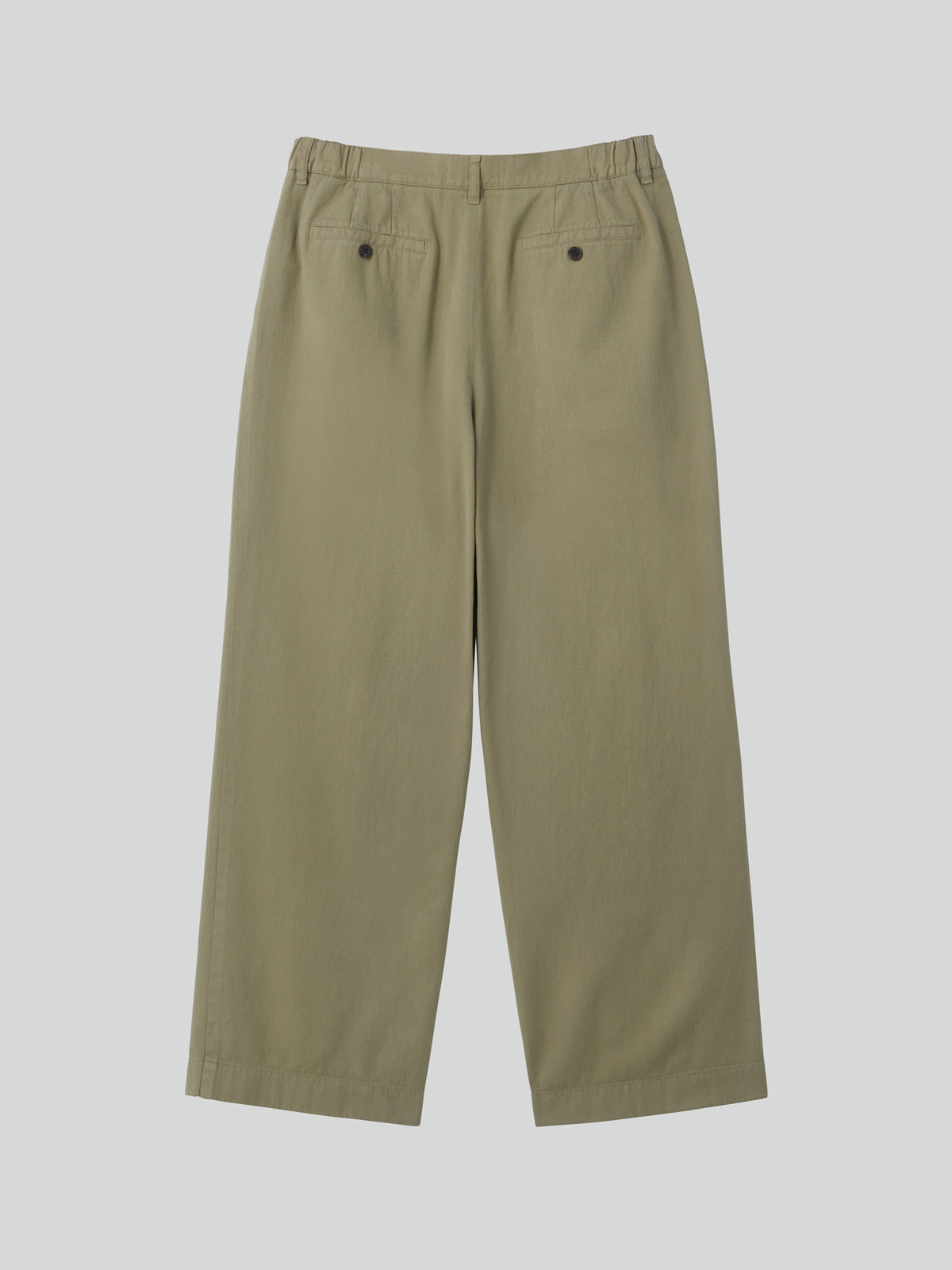 Recto - Banding Detail Wide Cotton Pants (Light Khaki) product image 5 | TRAB K-Fashion Australia
